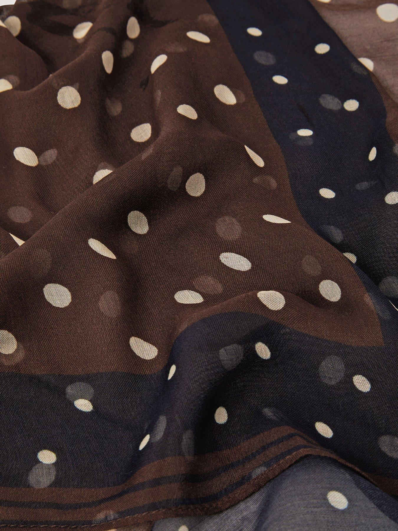back image of monsoon-black-spot-square-scarf