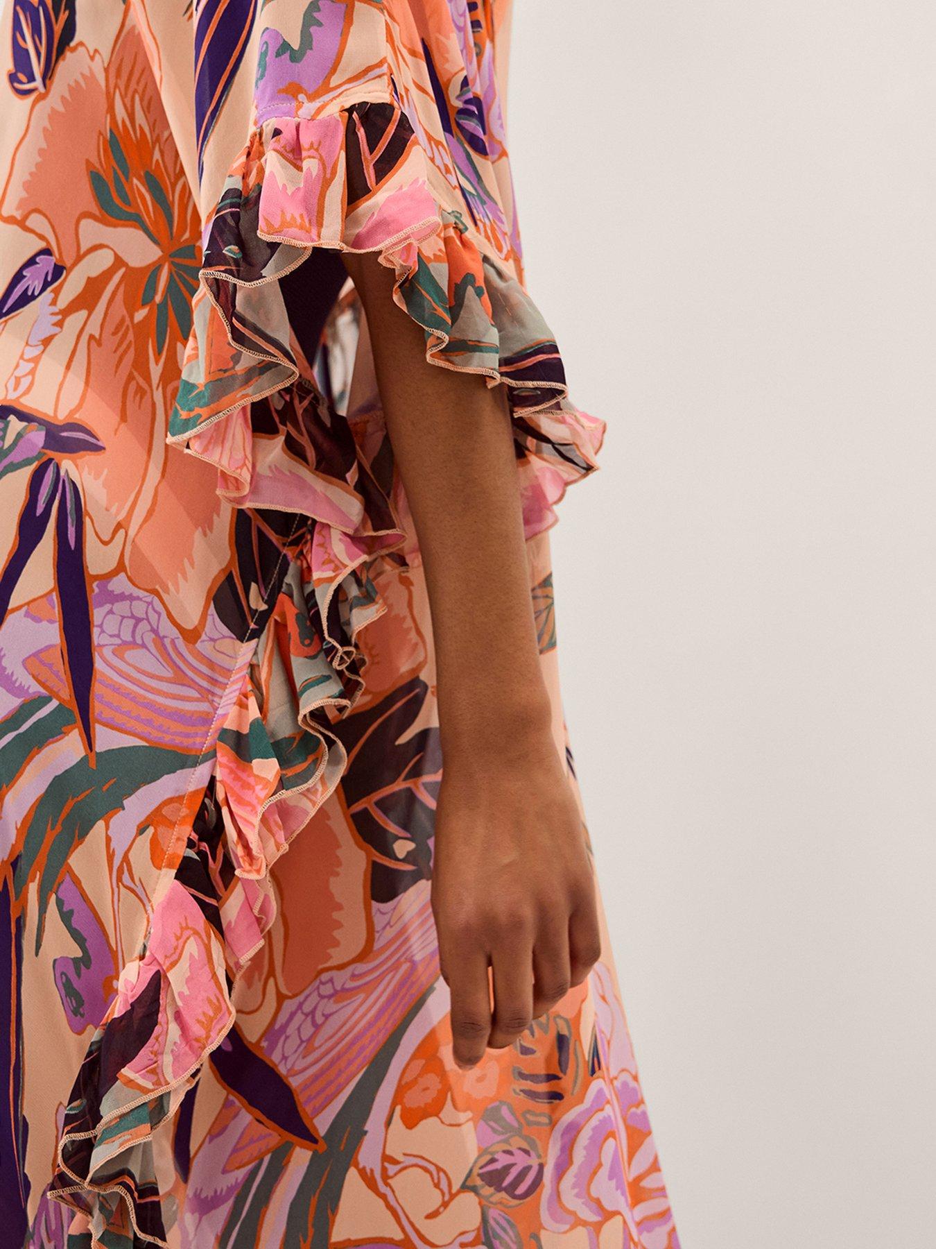 back image of monsoon-carmen-frill-kaftan