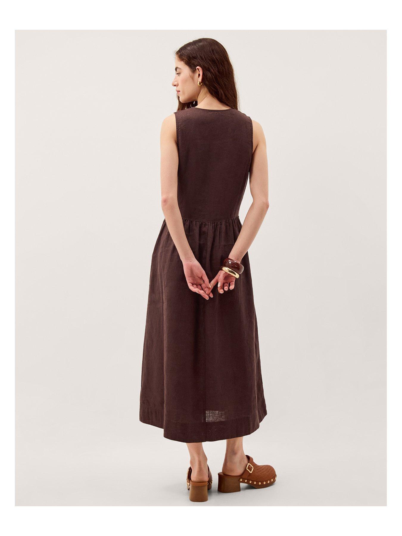  image of monsoon-lily-linen-dress