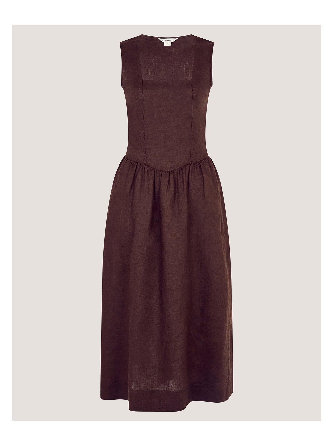  image of monsoon-lily-linen-dress