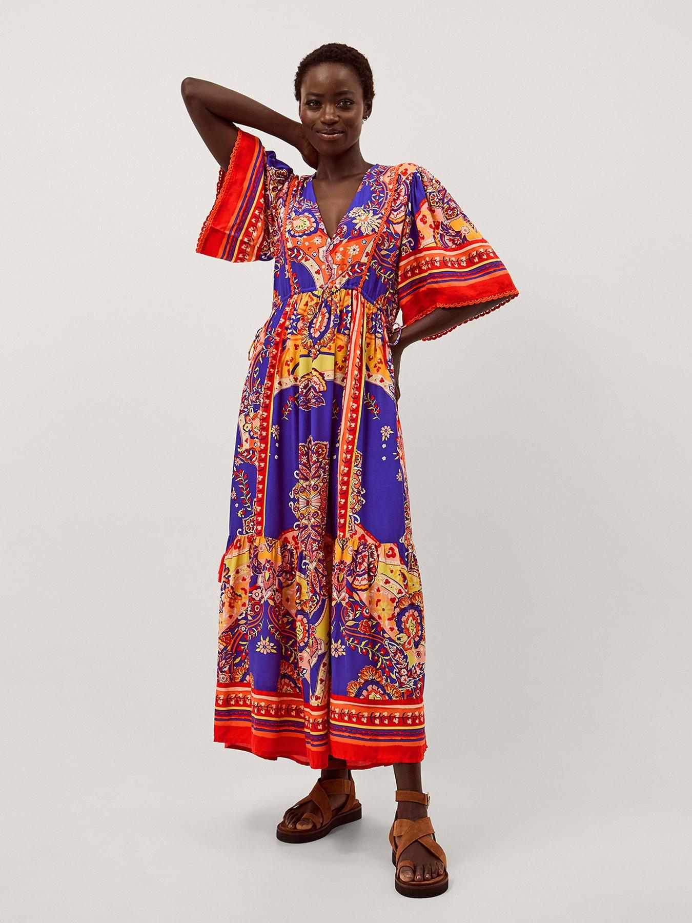 Image 1 of 5 of Monsoon Padma Print Dress
