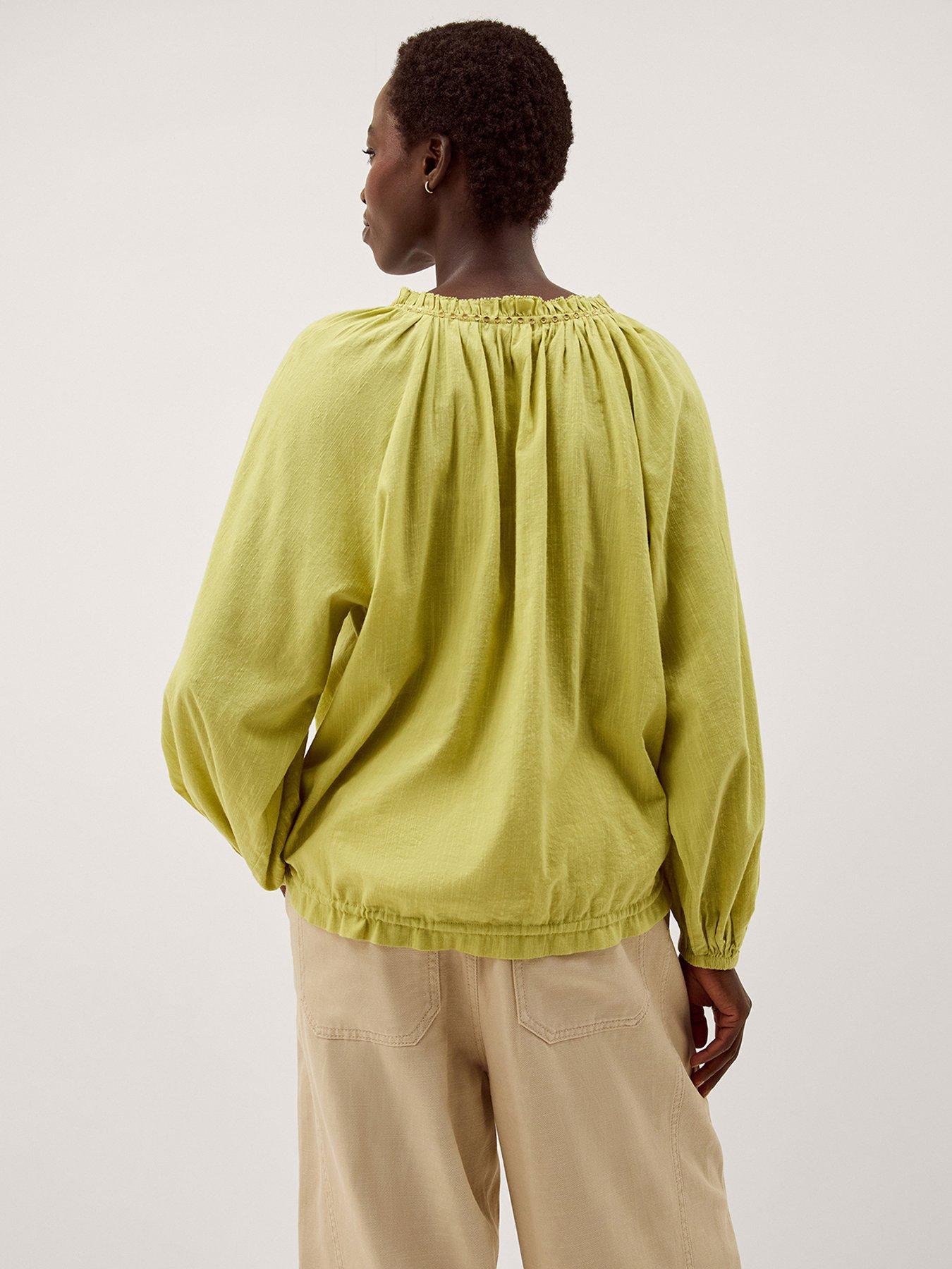 stillFront image of monsoon-amber-bubble-hem-top