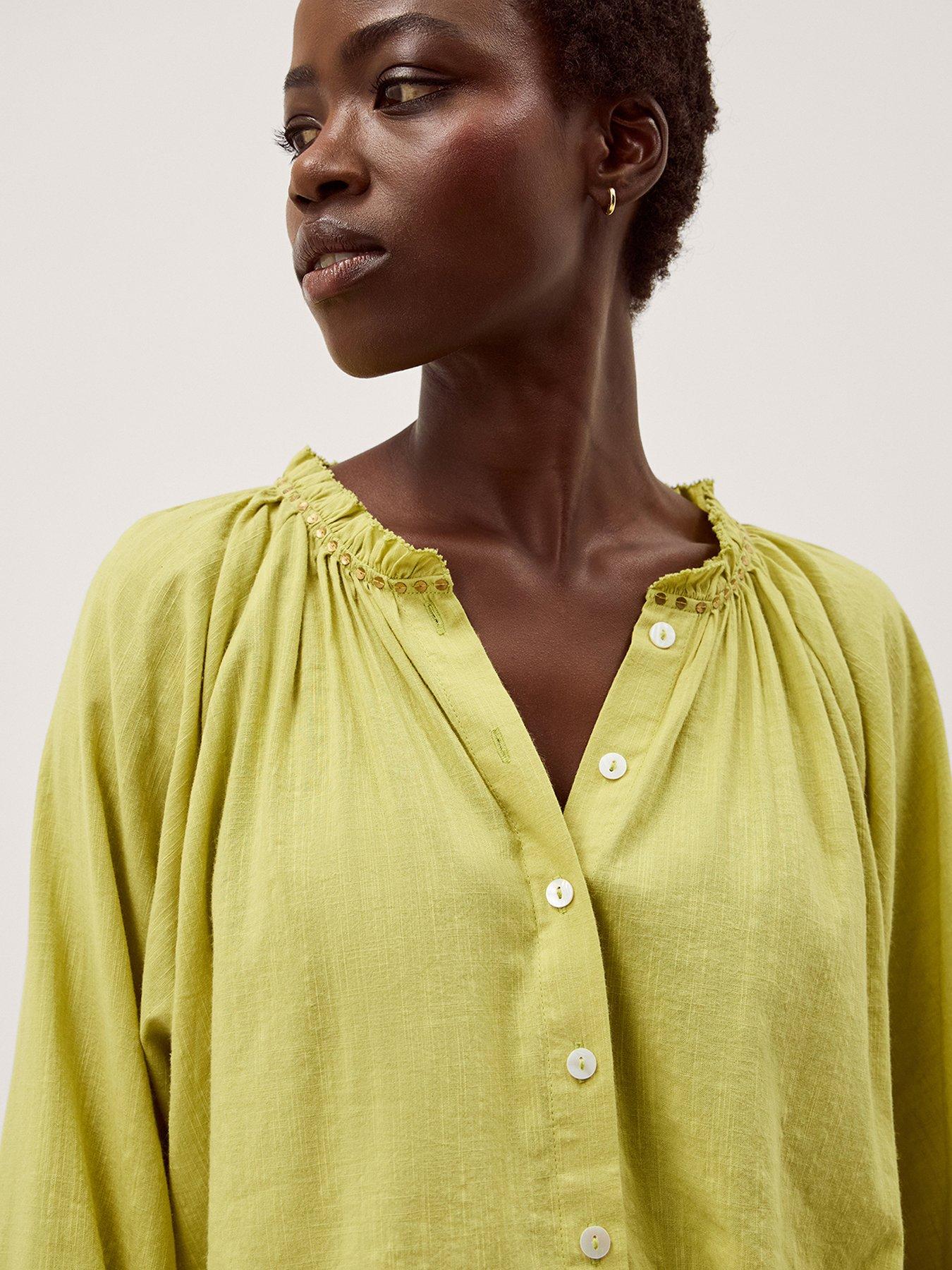  image of monsoon-amber-bubble-hem-top