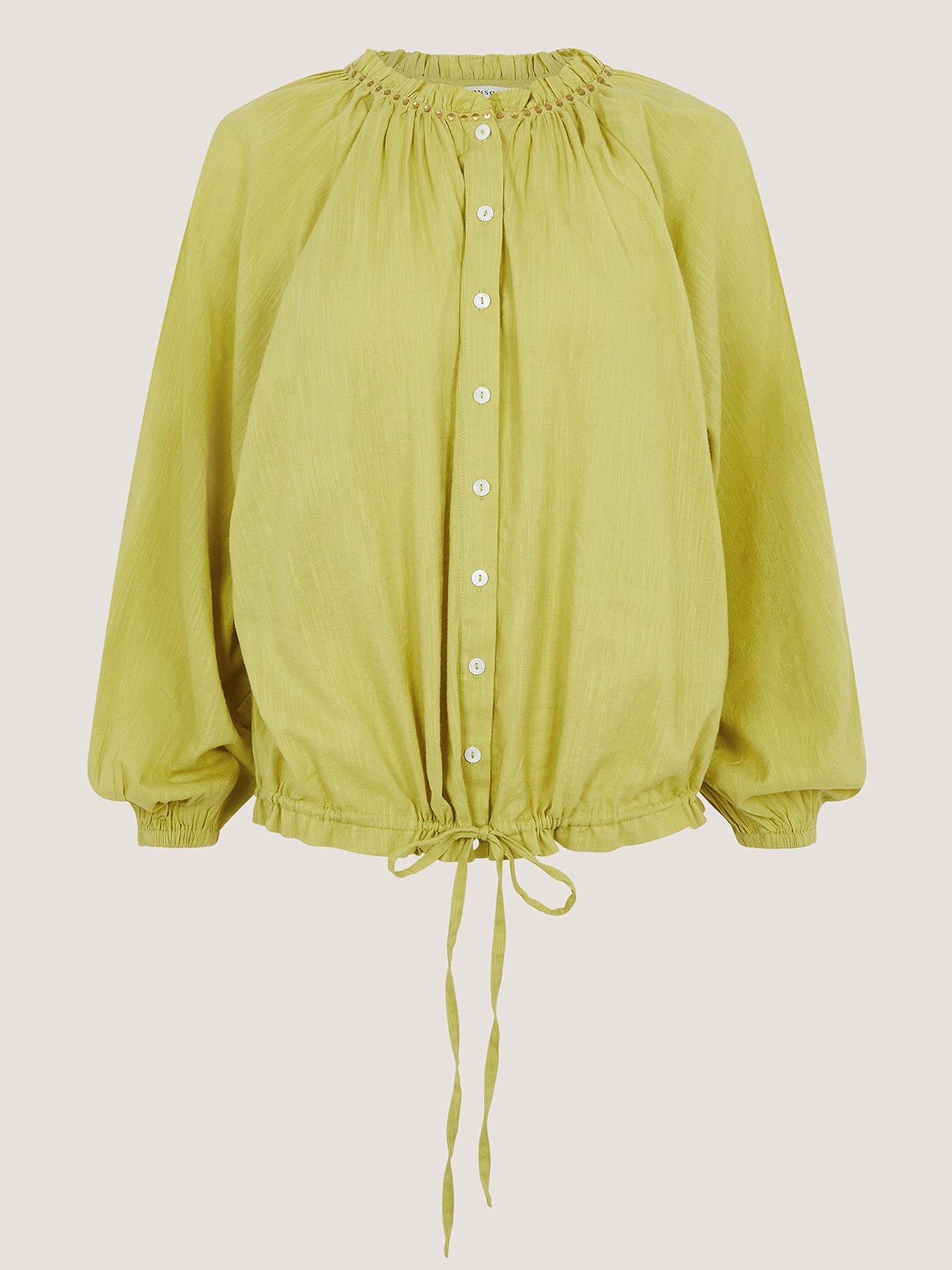  image of monsoon-amber-bubble-hem-top