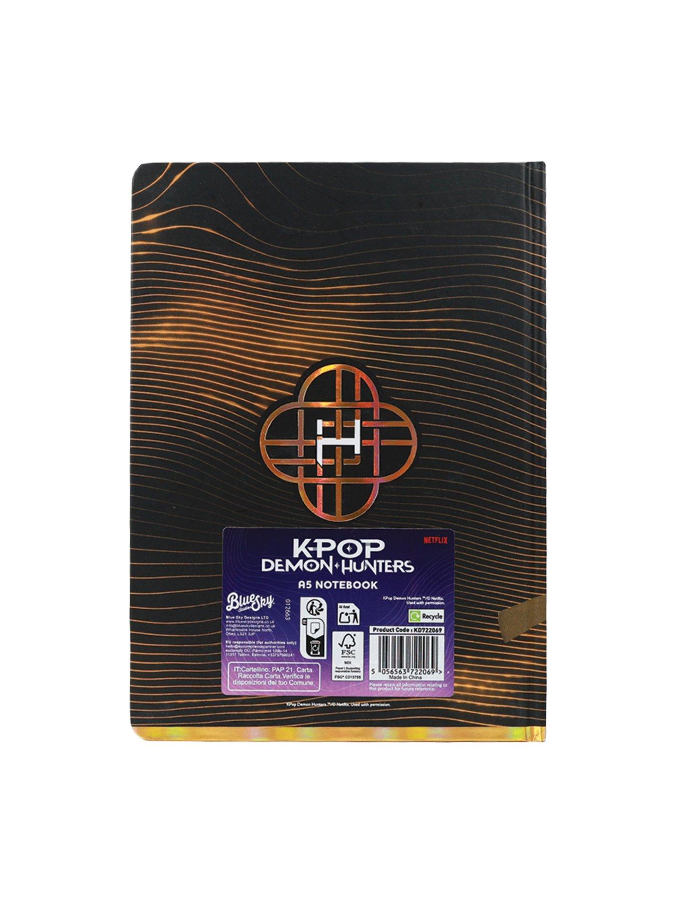Image 3 of 4 of K-Pop Demon Hunters Golden Notebook &amp; Golden Pencil Case Bundle