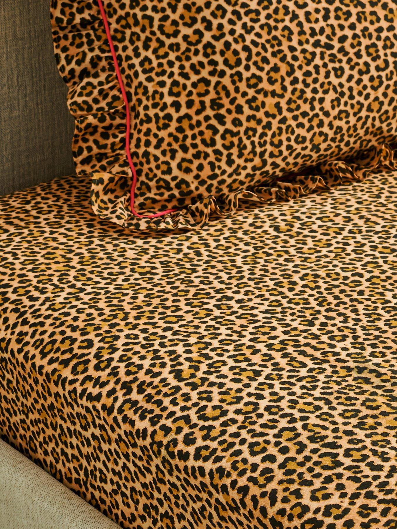 Image 1 of 2 of Copenhagen Home Leopard Fitted Sheet