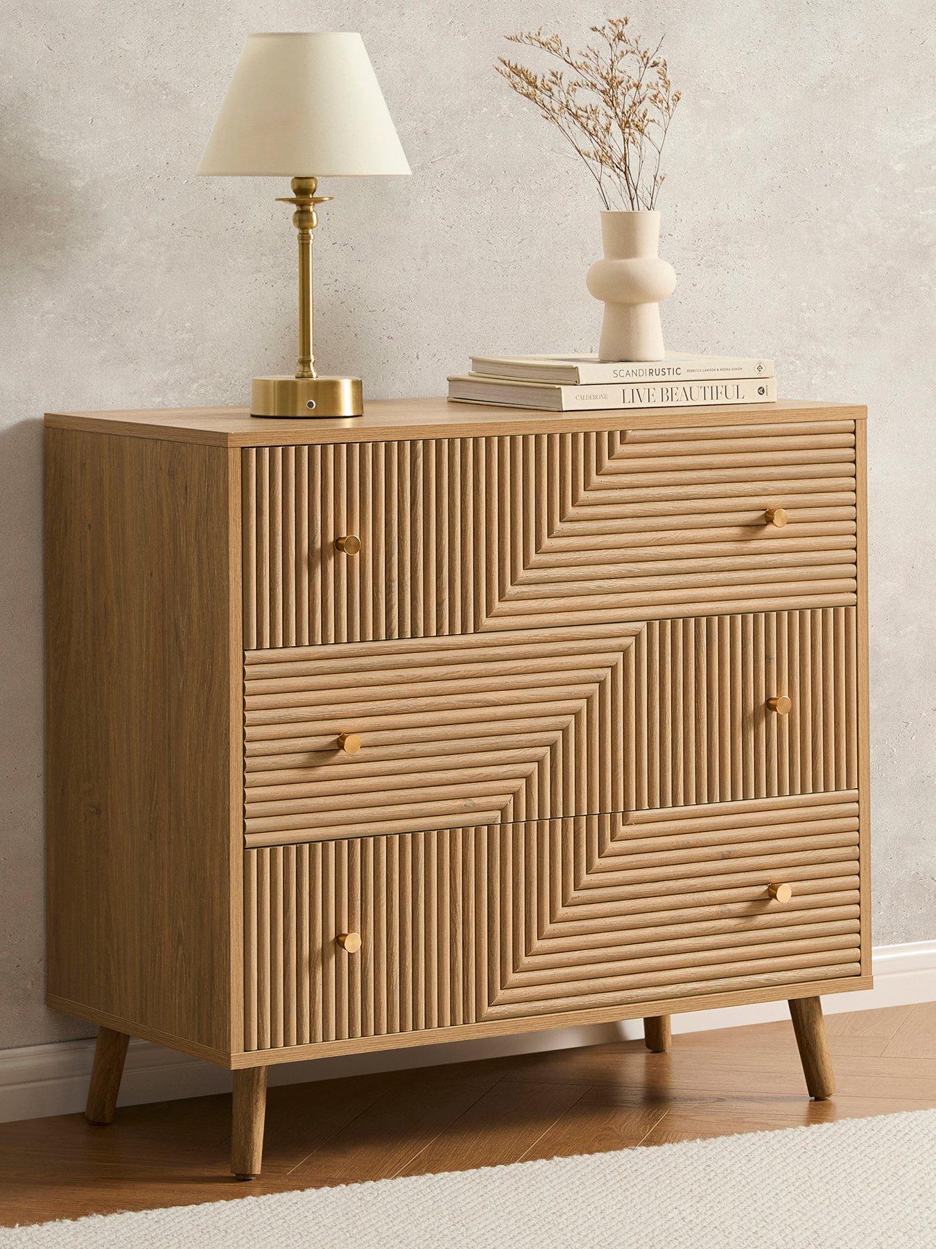 Image 1 of 5 of Dusk Dora 3 Drawer Chest - Light Wood