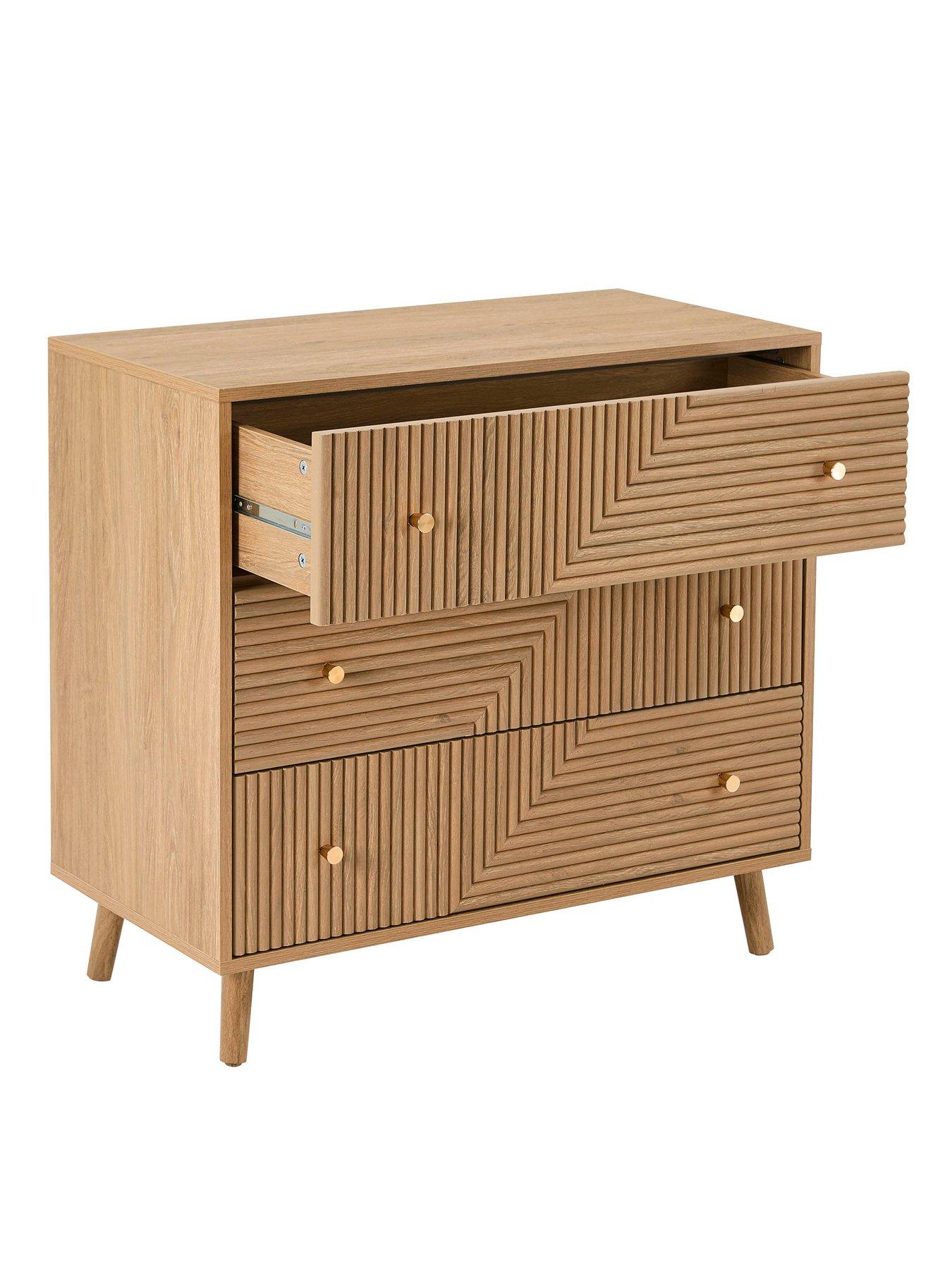Image 3 of 5 of Dusk Dora 3 Drawer Chest - Light Wood