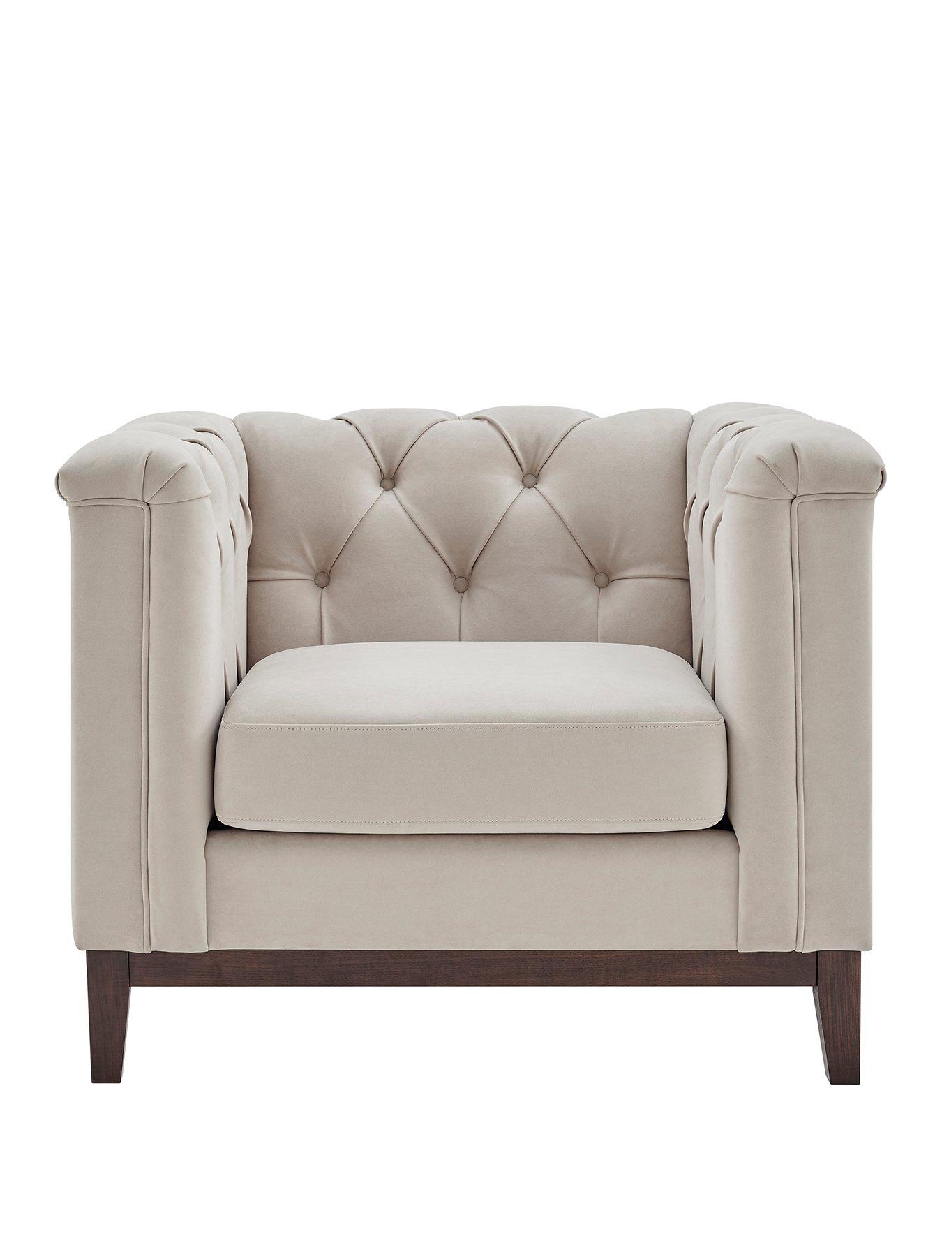Image 2 of 7 of Dusk Chesterfield Armchair - Stone