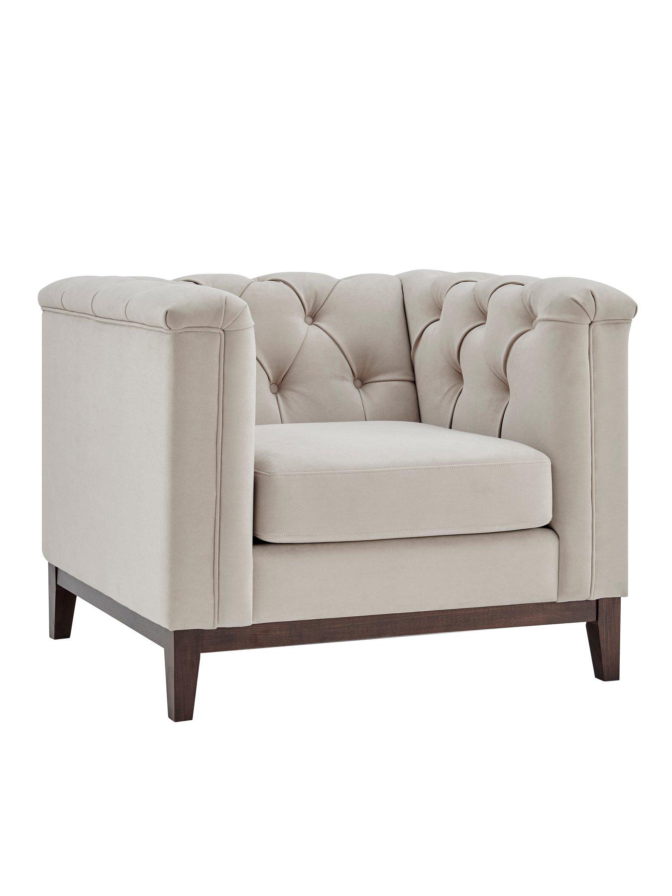 Image 3 of 7 of Dusk Chesterfield Armchair - Stone
