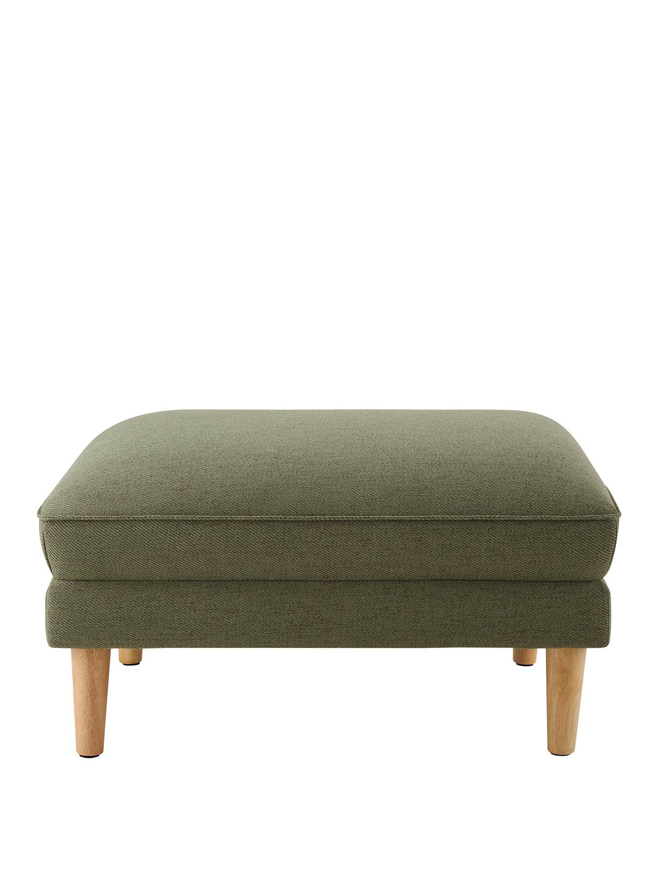 Image 2 of 6 of Dusk Shoreditch Pouffe - Woven Green