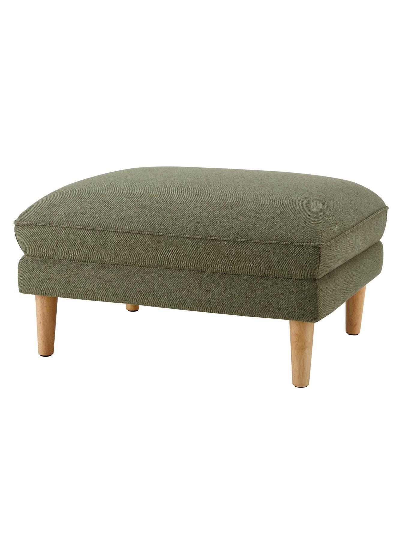 Image 3 of 6 of Dusk Shoreditch Pouffe - Woven Green