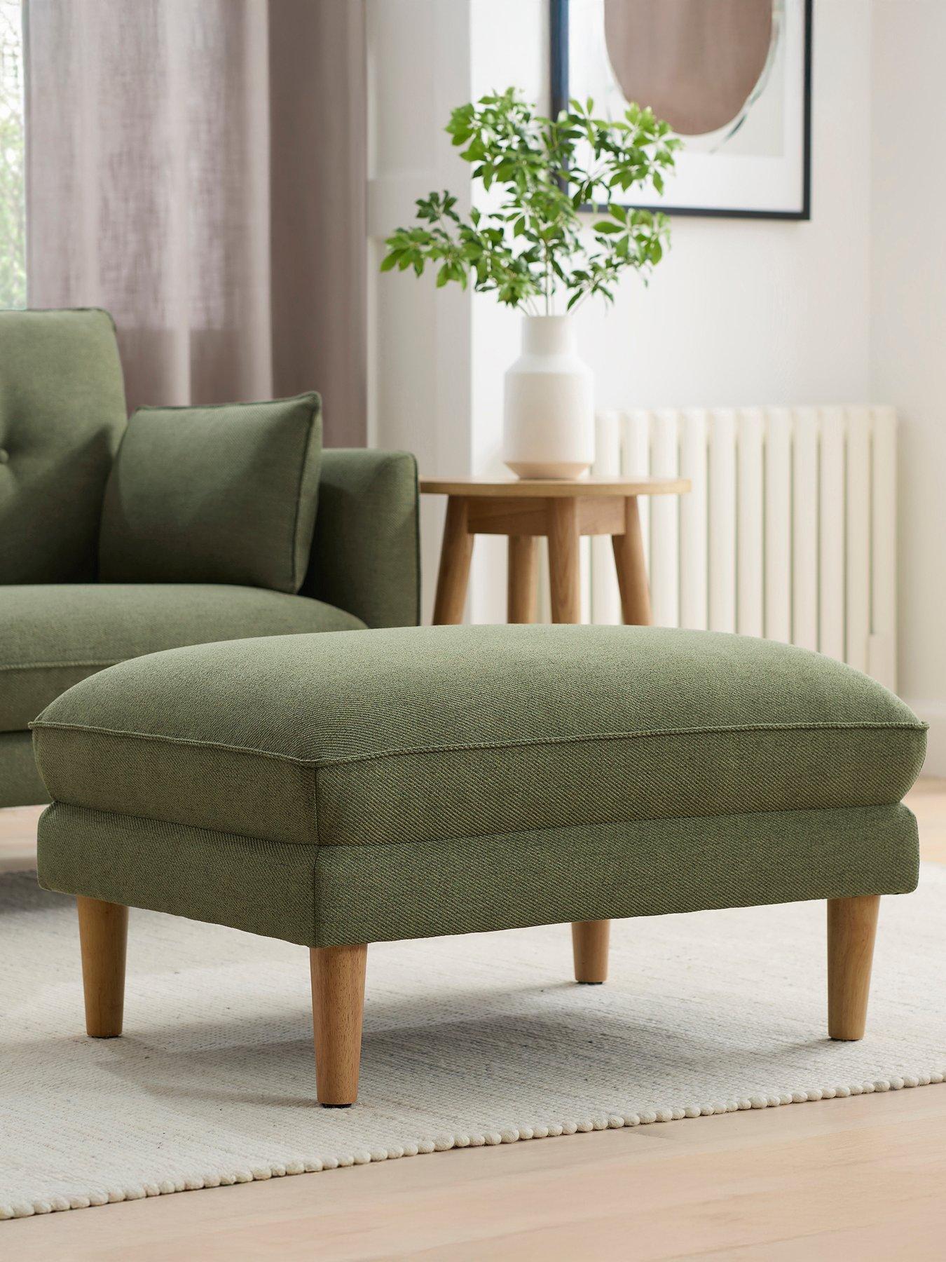 Image 4 of 6 of Dusk Shoreditch Pouffe - Woven Green