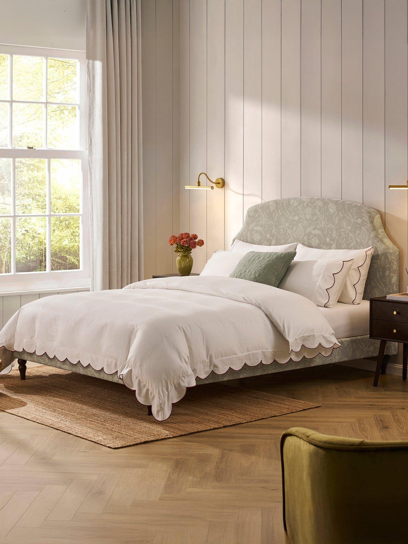 front image of dusk-surrey-bed-frame-super-king-floral
