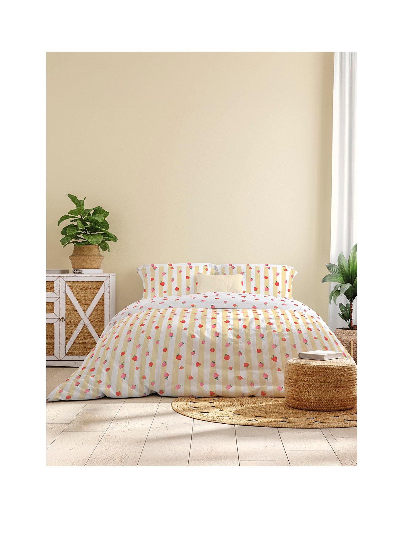 Image 2 of 2 of Copenhagen Home Sweet Strawberries Duvet Set- Yellow