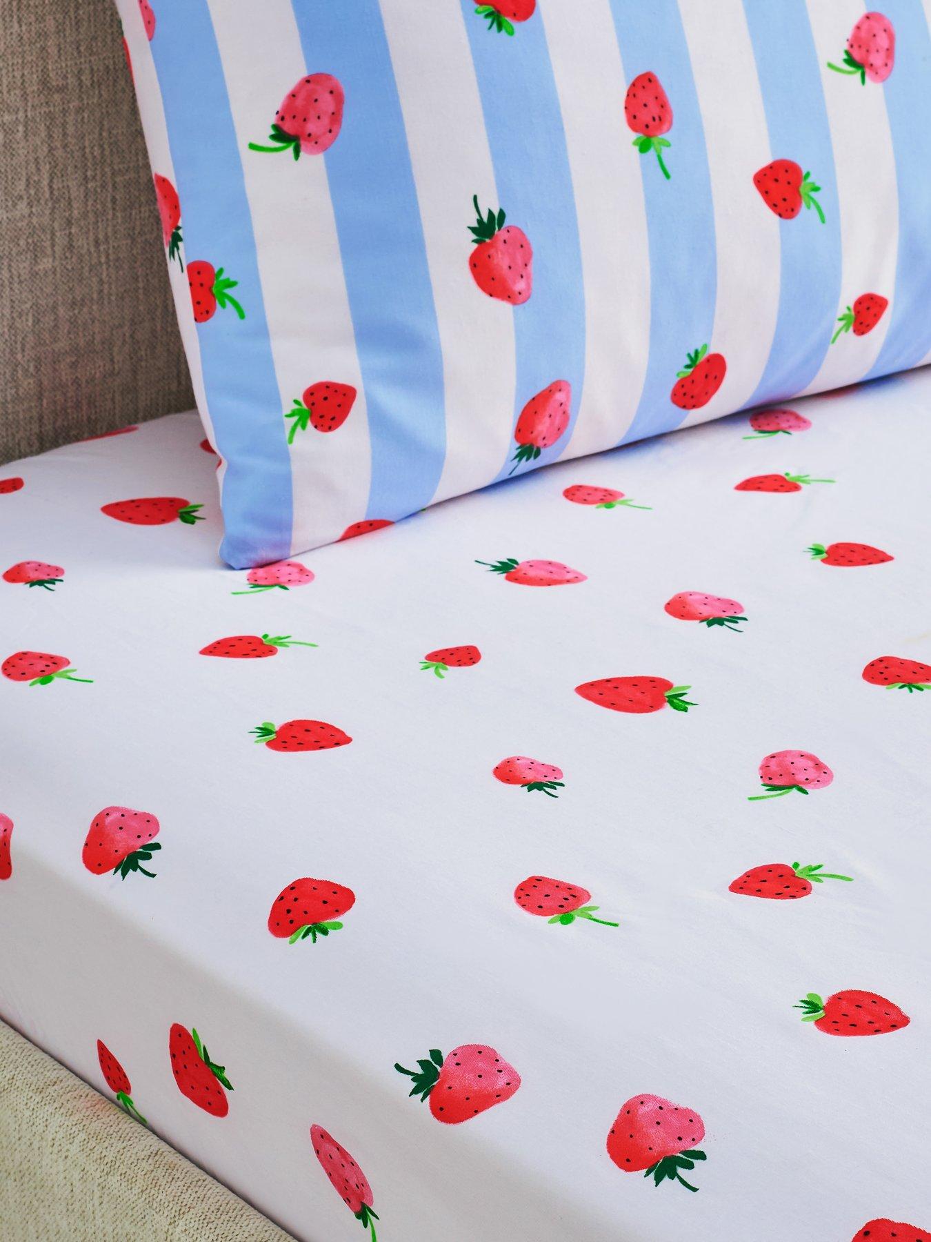 Copenhagen Home Sweet Strawberries Fitted Sheet