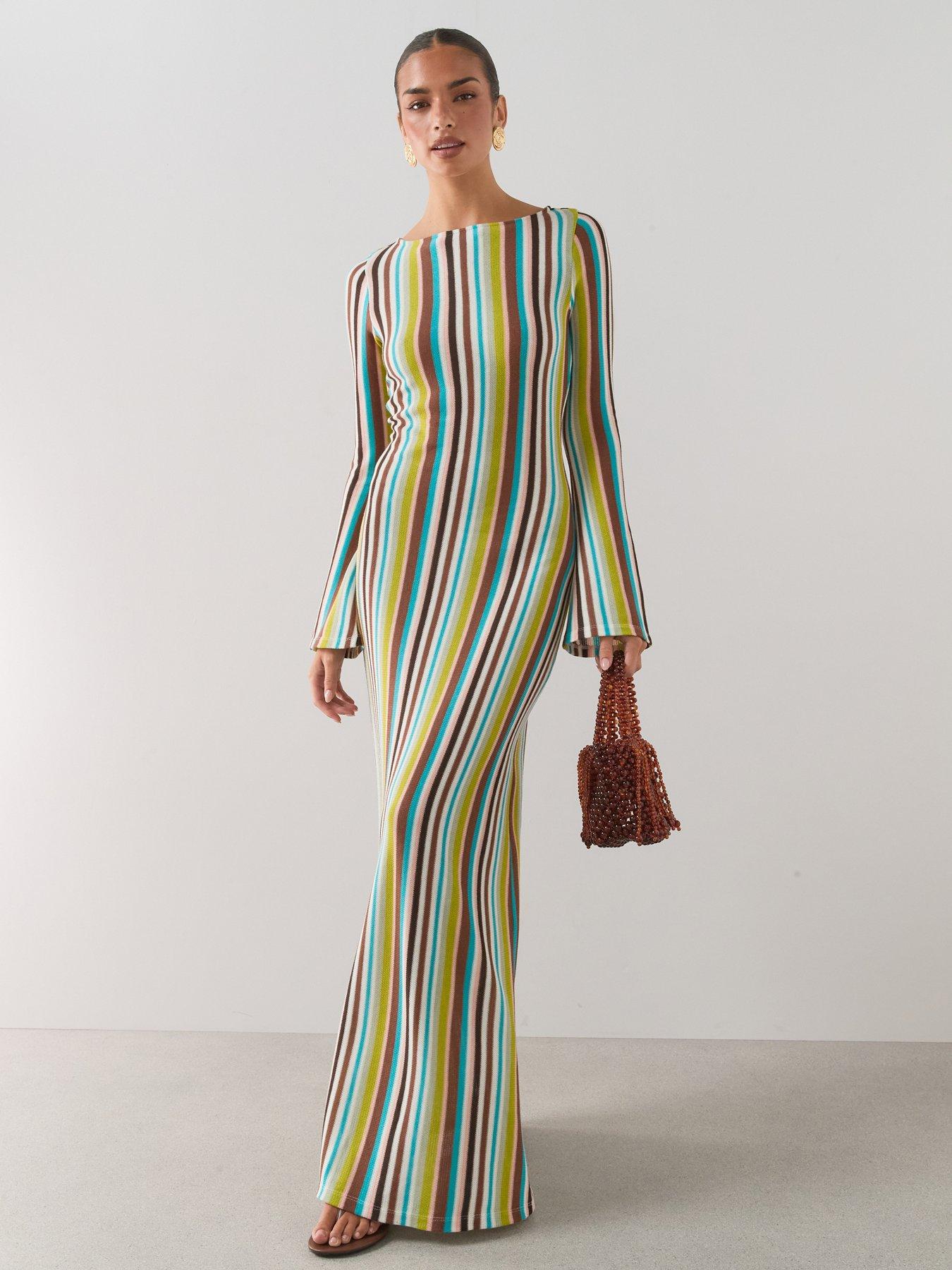 The Very Collection Long Sleeve Maxi Dress - Stripe