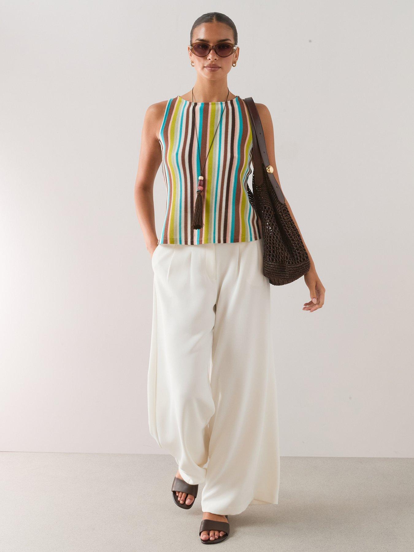 Image 3 of 7 of The Very Collection Sleeveless Top - Stripe