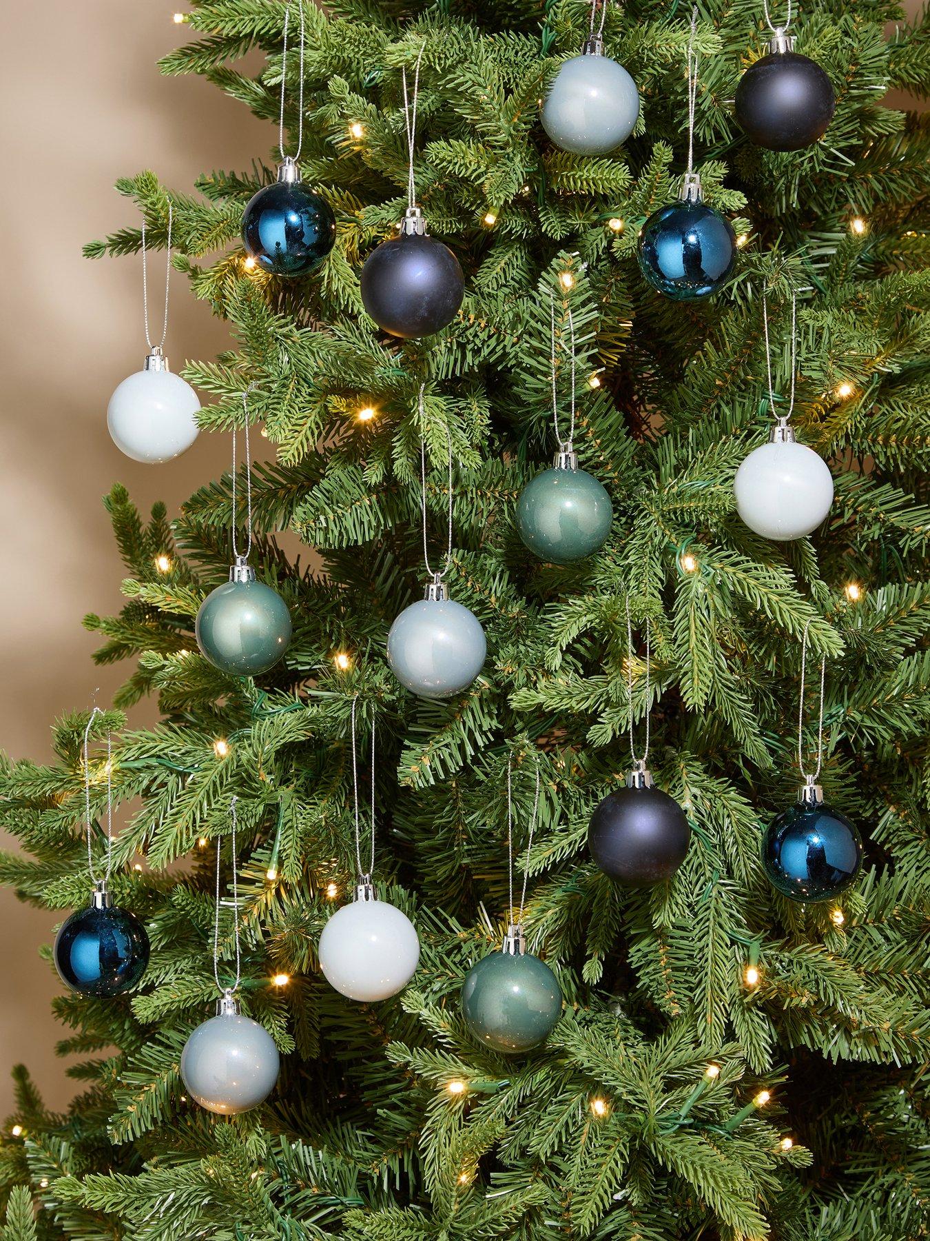 The Very Collection Bumper Pack of 50 Christmas Tree Baubles - Blue