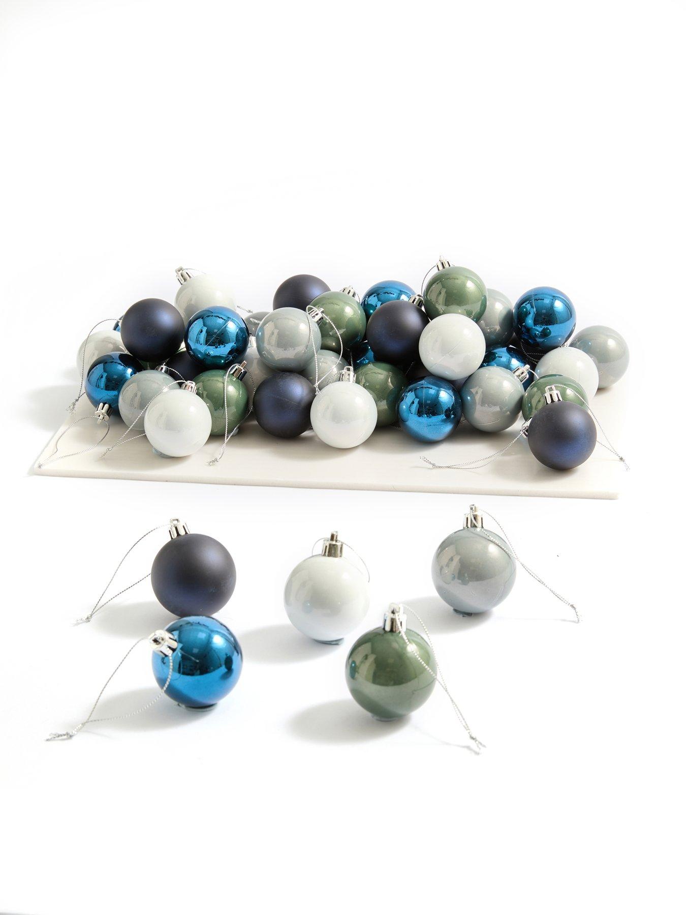 Image 2 of 3 of The Very Collection Bumper Pack&nbsp;of 50 Christmas Tree&nbsp;Baubles&nbsp;- Blue