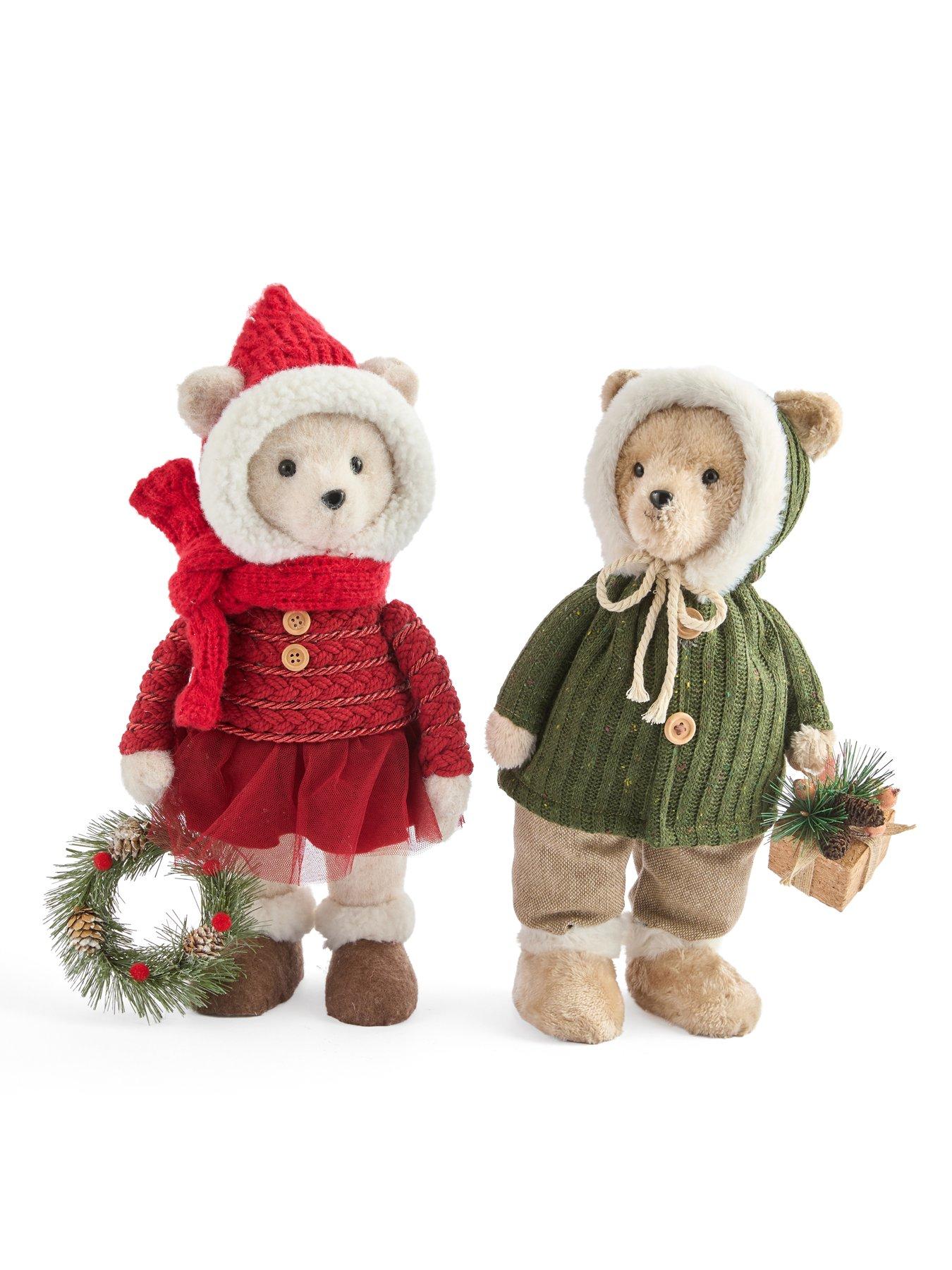 Image 2 of 7 of The Very Collection Set of 2 Standing Christmas Bear Decorations