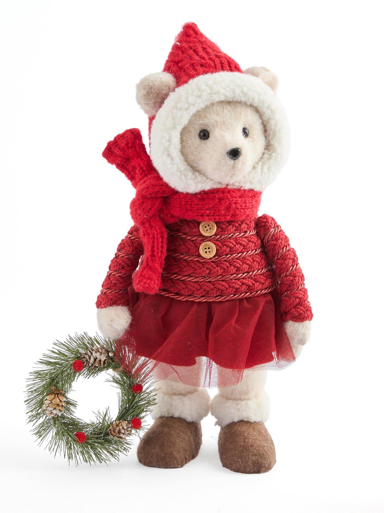 Image 3 of 7 of The Very Collection Set of 2 Standing Christmas Bear Decorations