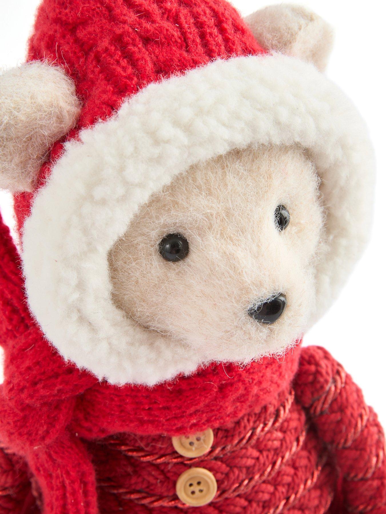 Image 5 of 7 of The Very Collection Set of 2 Standing Christmas Bear Decorations