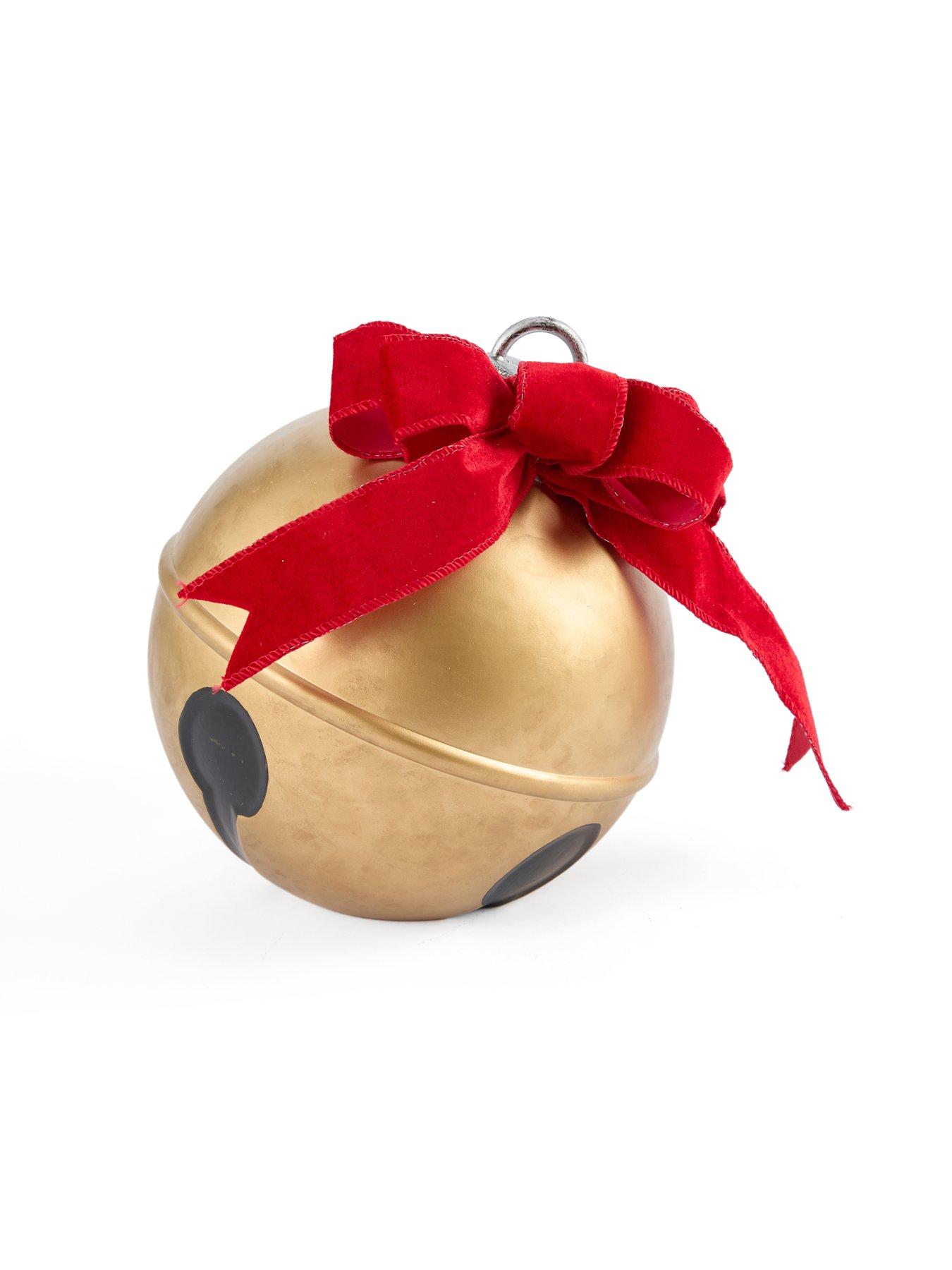 Image 4 of 7 of The Very Collection Set of 2 Plastic Christmas&nbsp;Bell Ornament Decorations - Gold