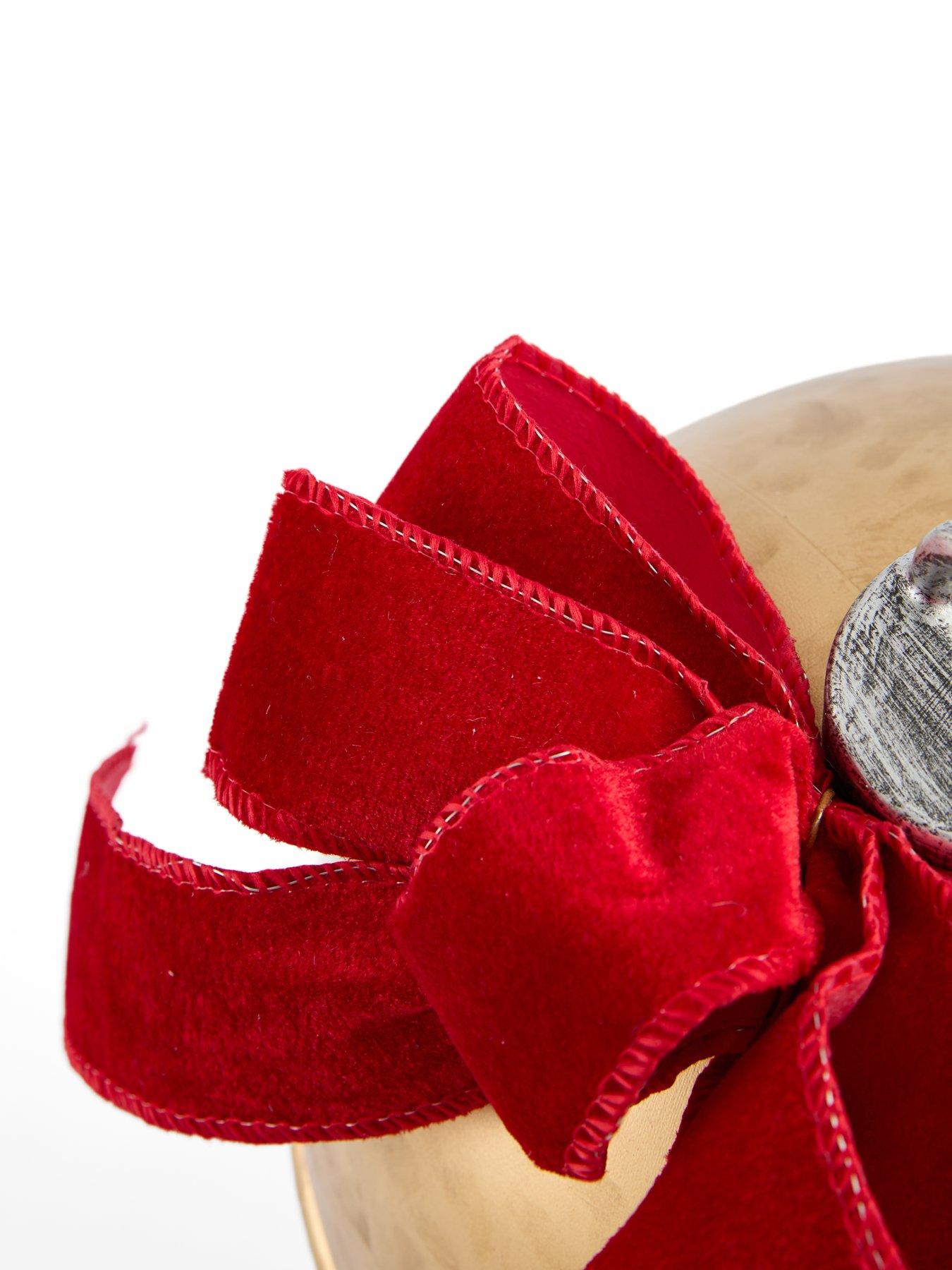 Image 5 of 7 of The Very Collection Set of 2 Plastic Christmas&nbsp;Bell Ornament Decorations - Gold