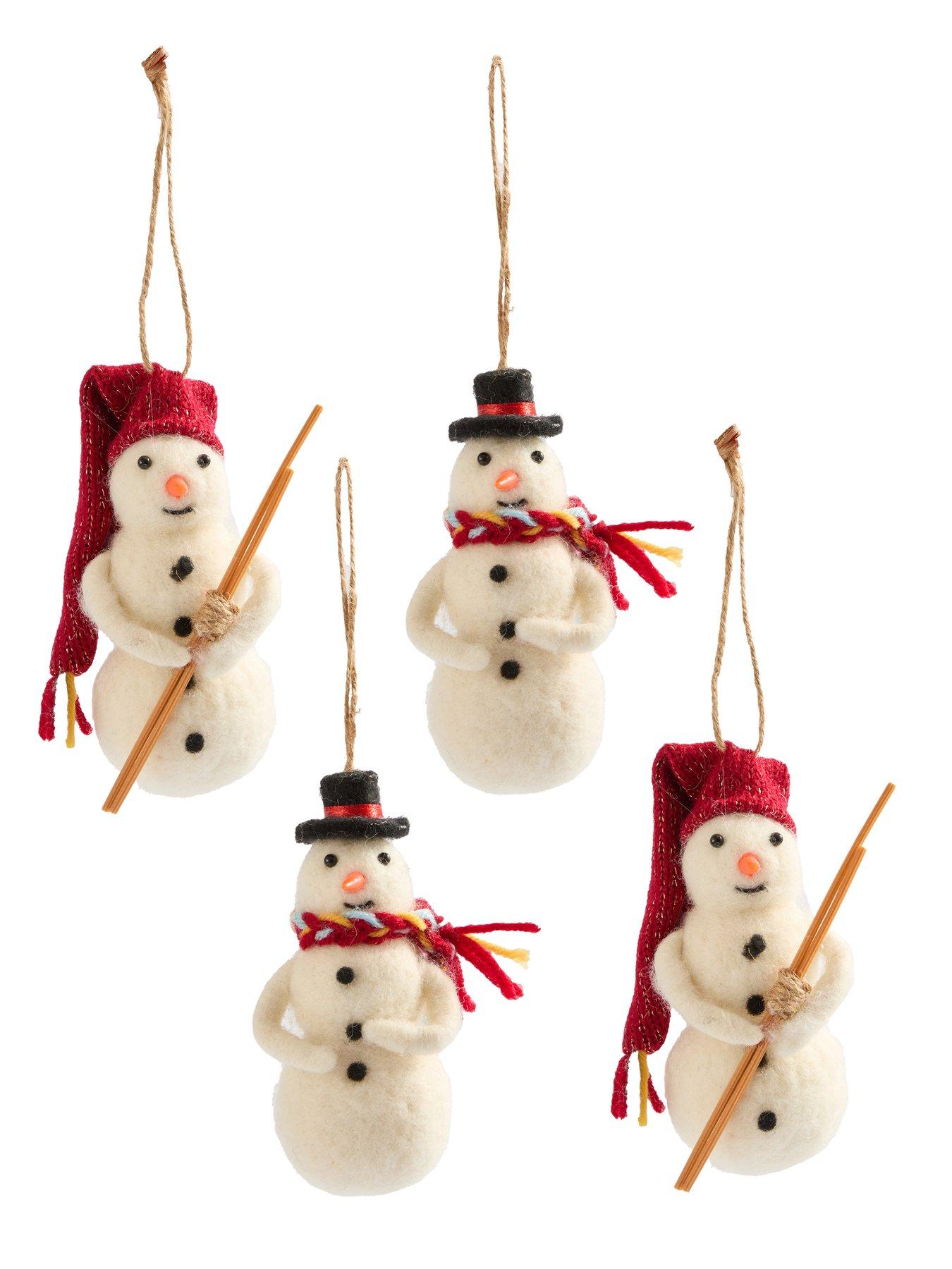 Image 3 of 3 of The Very Collection Set Of 4 Needle Felt Snowman Baubles
