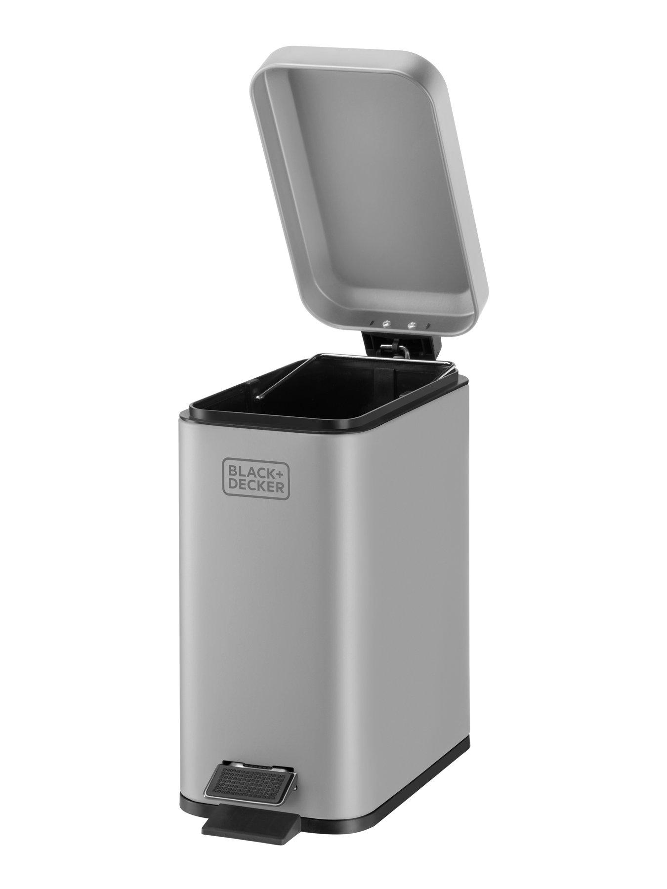 Image 5 of 7 of Black & Decker B+d 5l Slimline Soft Close Pedal Bin Grey
