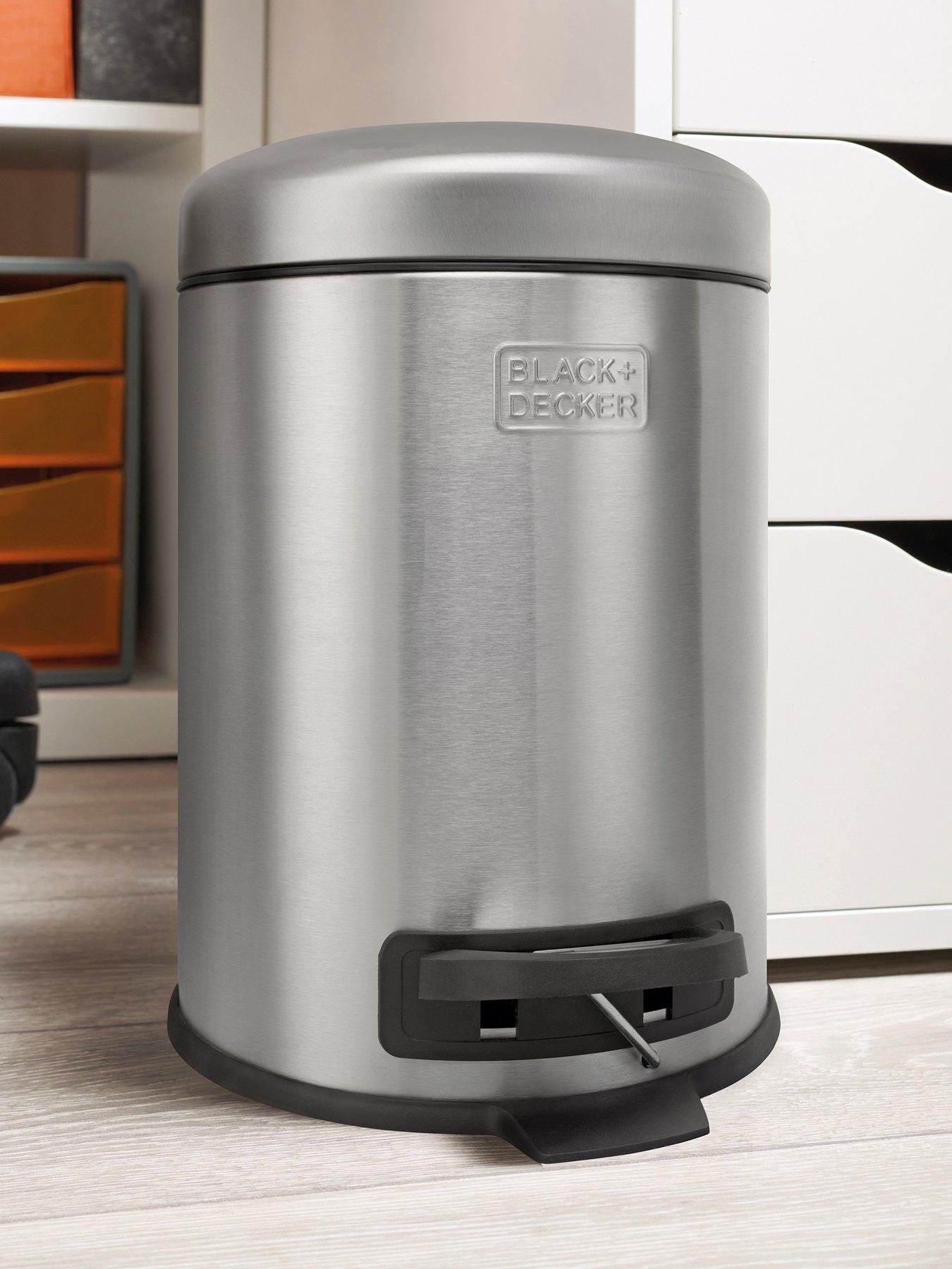 Black & Decker B+d 5l Dome Lid Pedal Bin - Stainless Steel