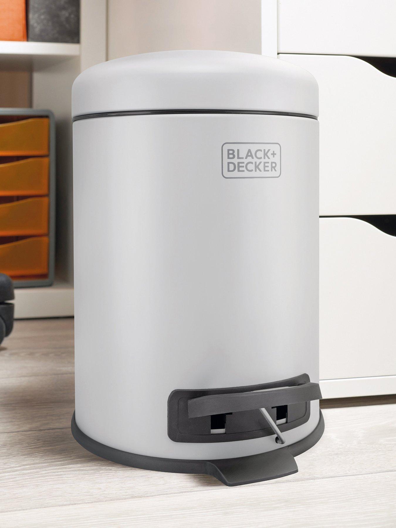 Image 1 of 6 of Black & Decker B+d 5l Dome Lid Pedal Bin - Grey