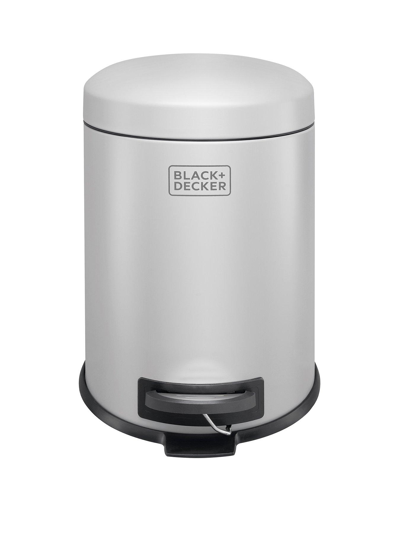 Image 2 of 6 of Black & Decker B+d 5l Dome Lid Pedal Bin - Grey