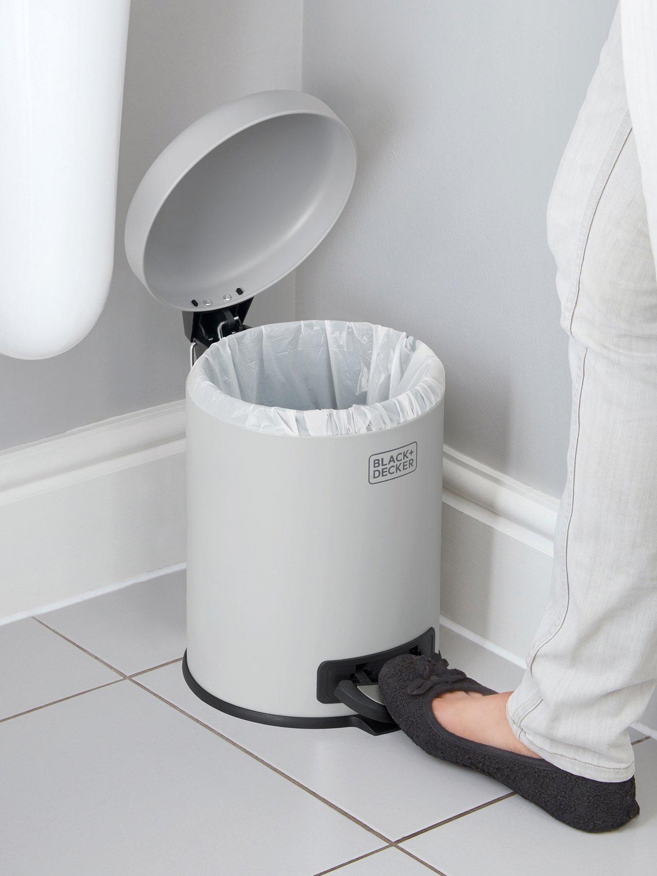 Image 3 of 6 of Black & Decker B+d 5l Dome Lid Pedal Bin - Grey