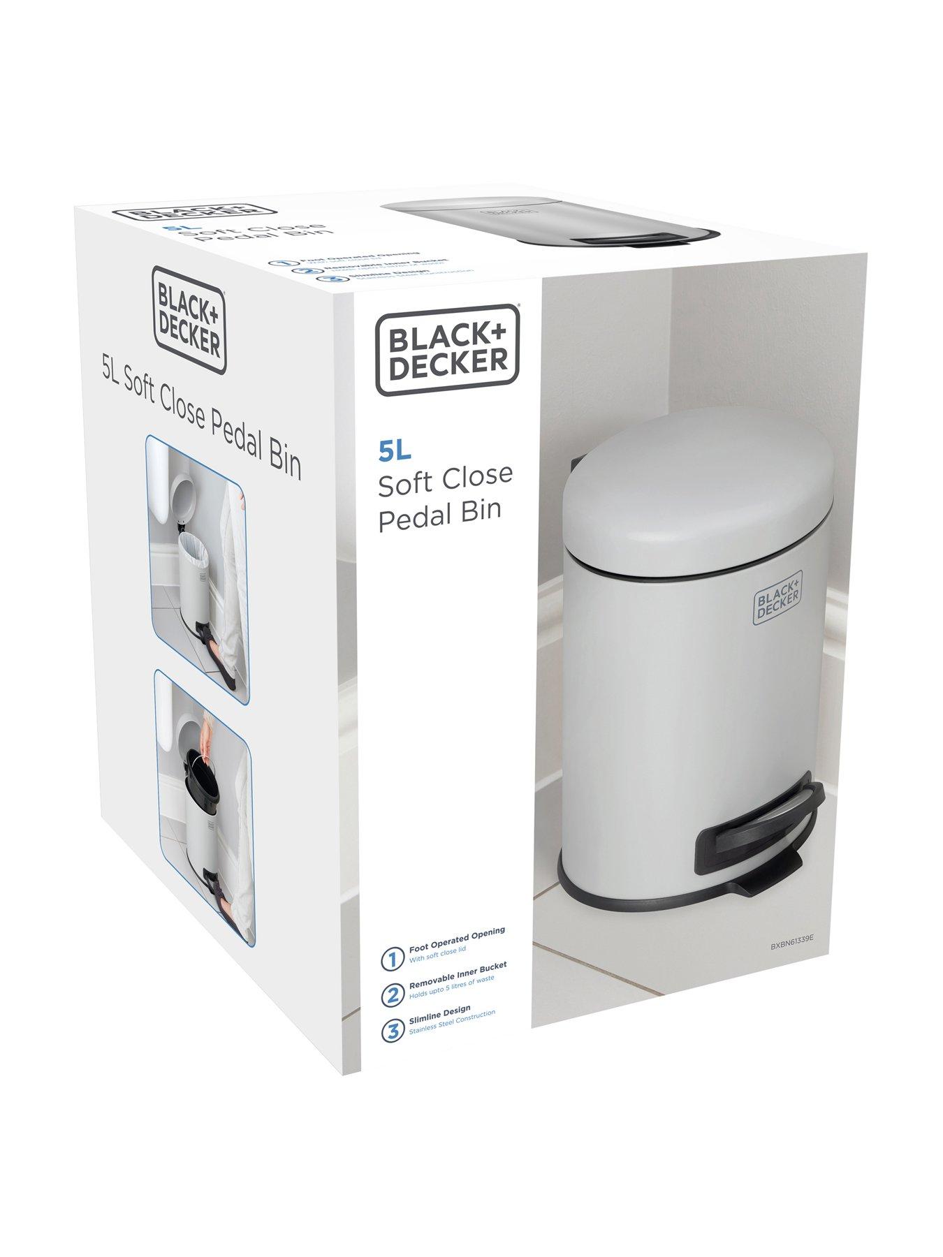 Image 6 of 6 of Black & Decker B+d 5l Dome Lid Pedal Bin - Grey