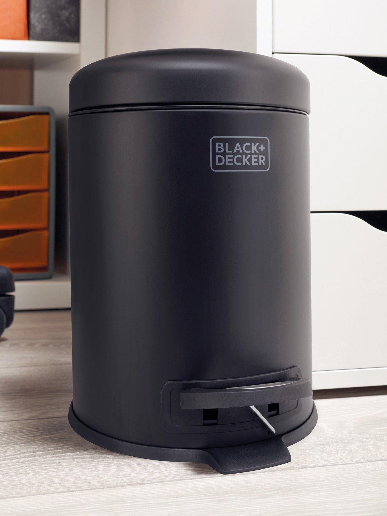 Image 1 of 6 of Black & Decker B+d 5l Dome Lid Pedal Bin - Matt Black