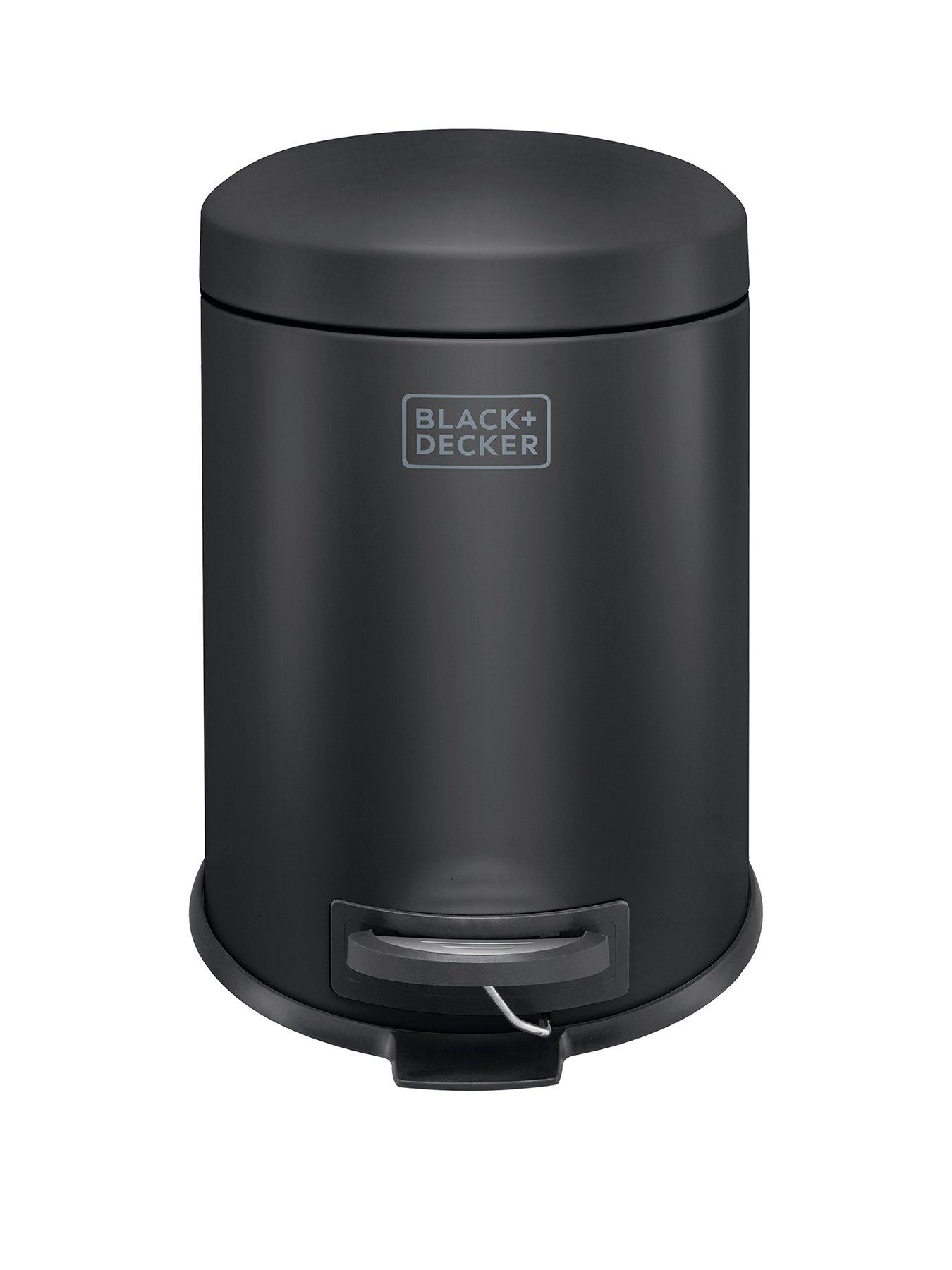 Image 2 of 6 of Black & Decker B+d 5l Dome Lid Pedal Bin - Matt Black