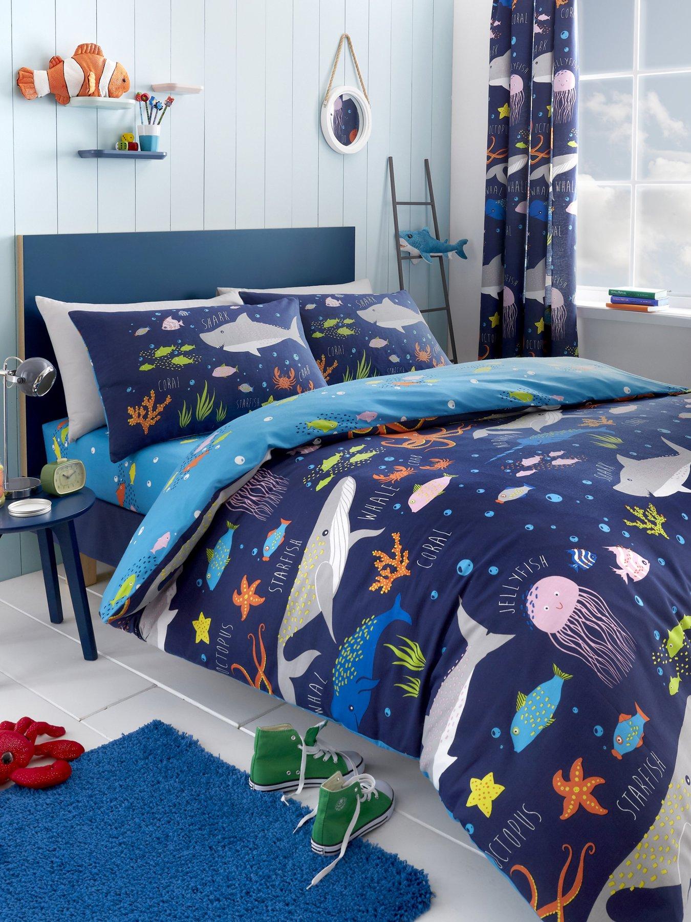 Bedlam Sea Life Glow In The Dark Duvet Set - Double