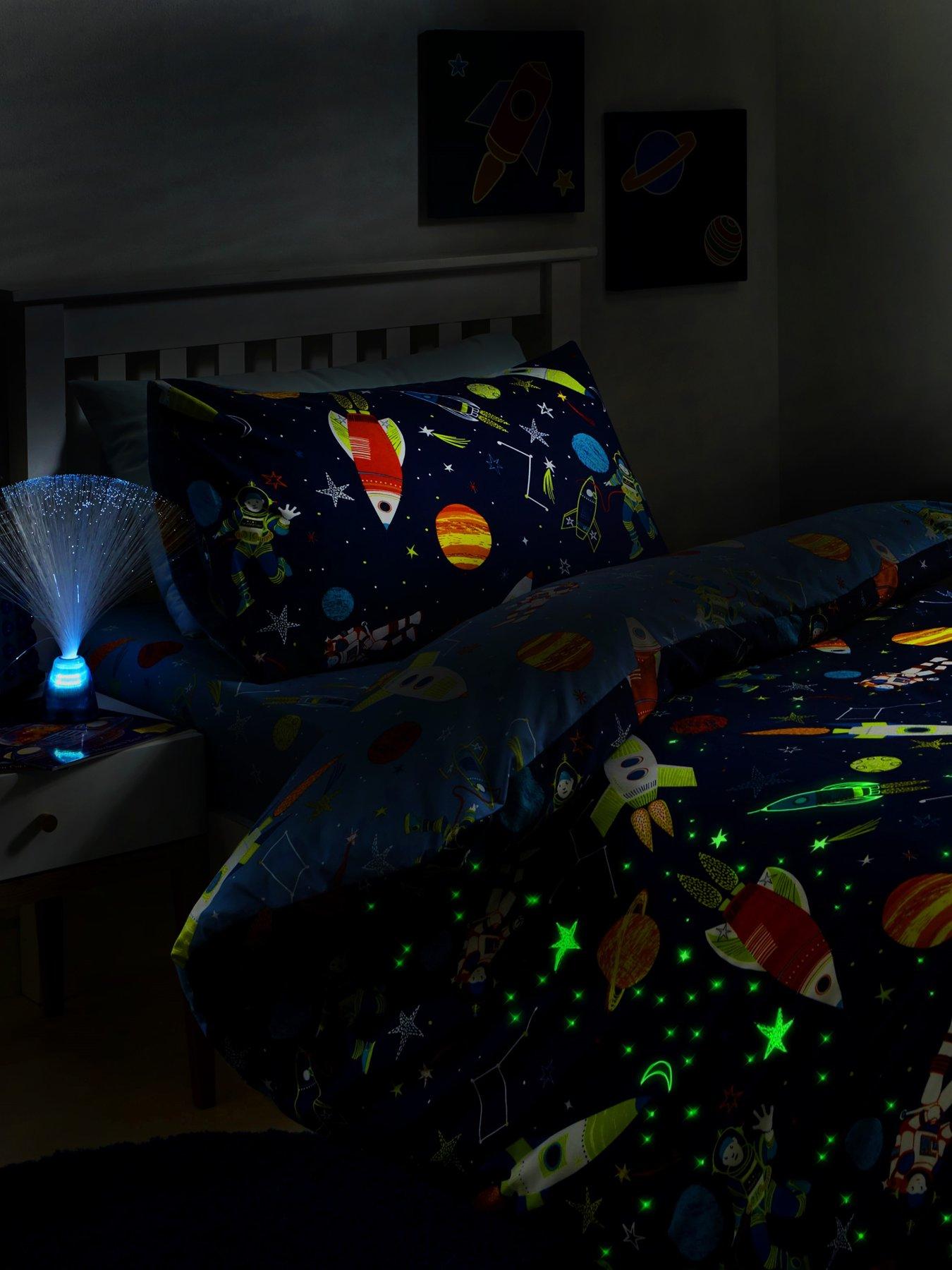  image of bedlam-supersonic-glow-in-the-dark-duvet-set-double