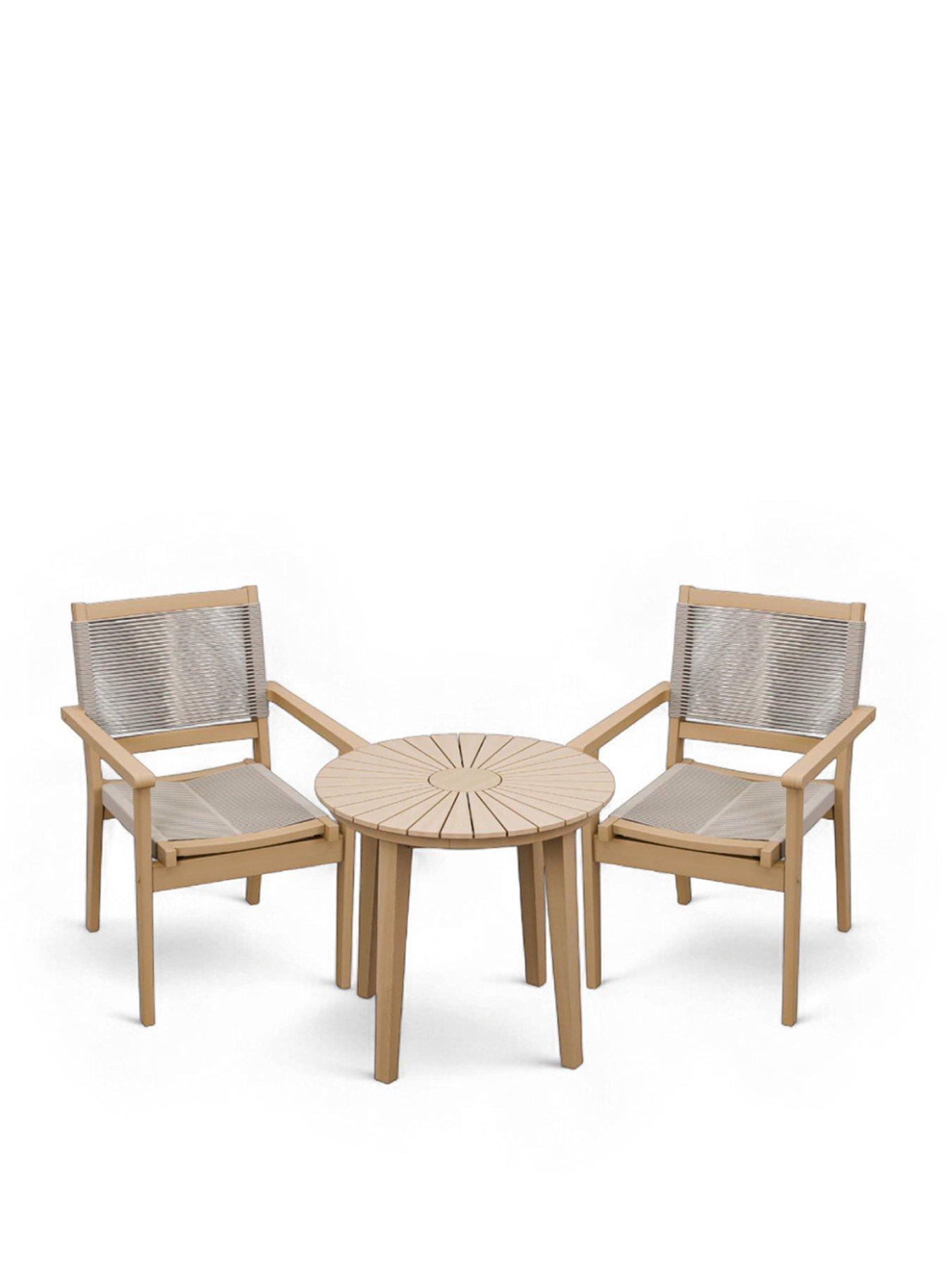 Image 2 of 6 of Royalcraft Roma Bistro Set with Stacking Chairs