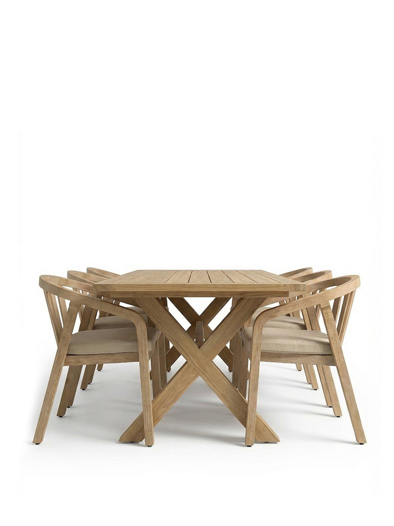 Image 2 of 6 of Royalcraft Lidia 8 Seater Dining Table with Riven Chairs