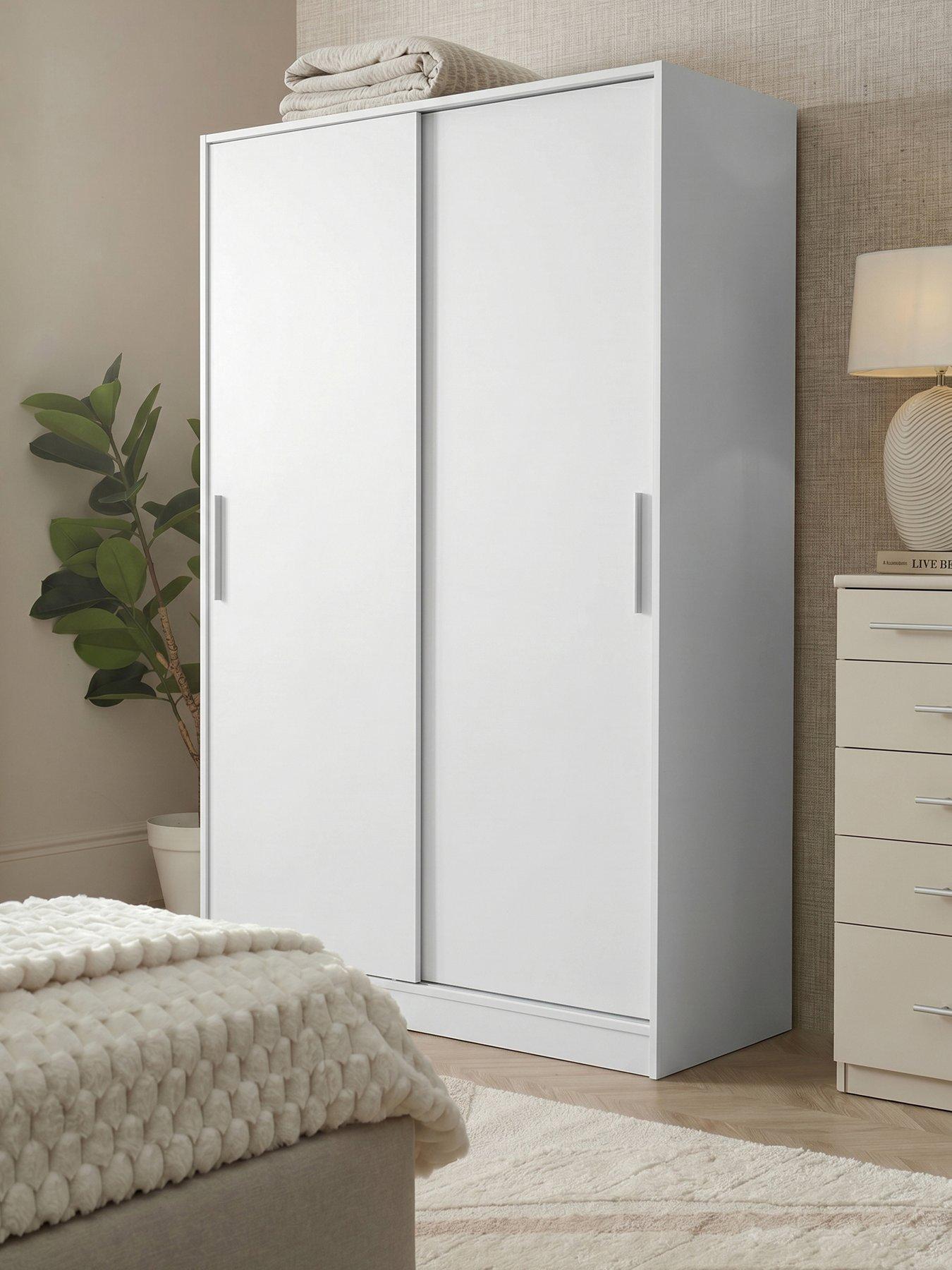 The Very Collection Murcia 120 cm Sliding 2 Wardrobe - White - FSC® Certified