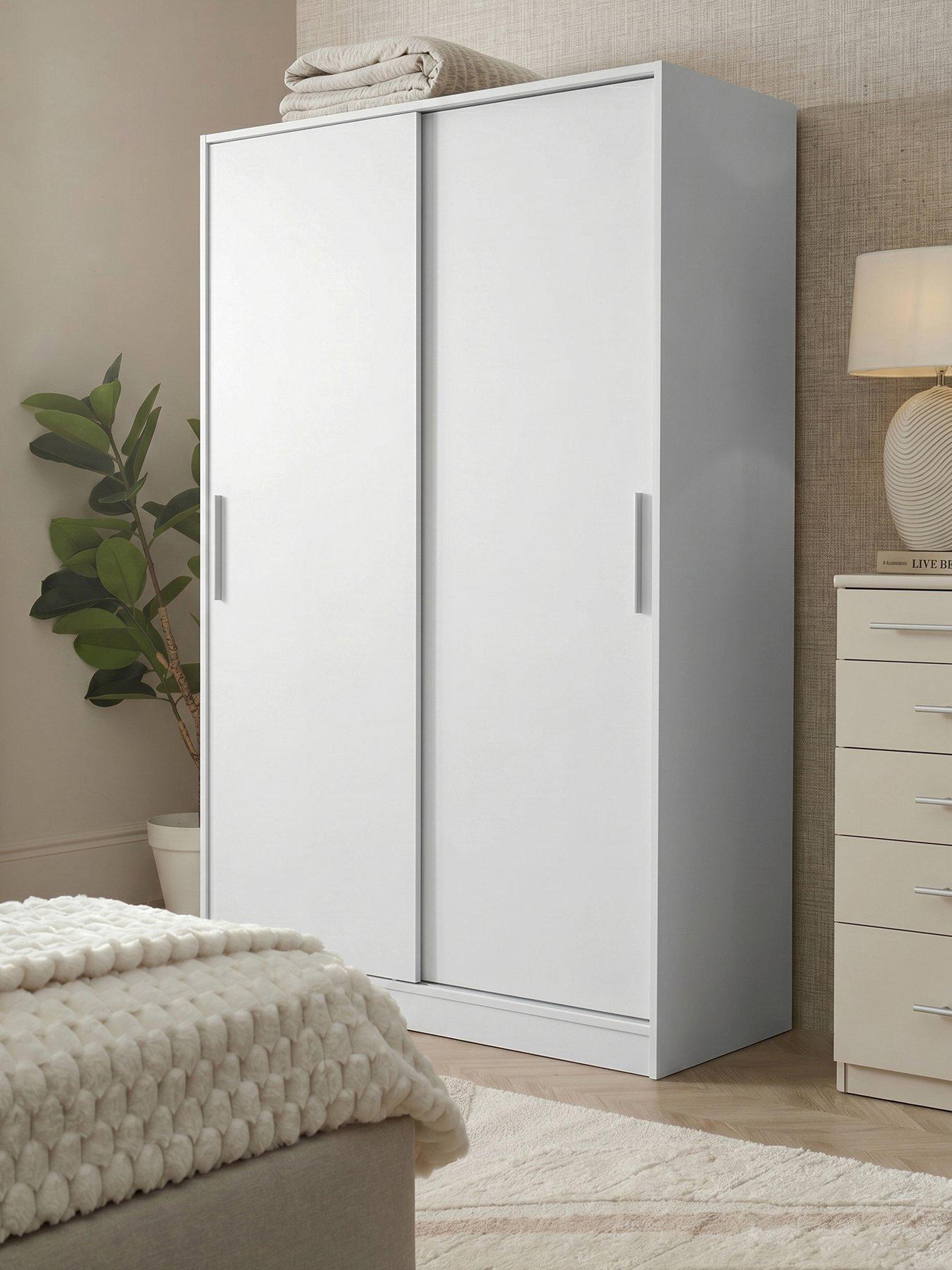 Image 1 of 7 of The Very Collection Murcia 120 cm Sliding 2 Wardrobe - White&nbsp;- FSC&reg; Certified
