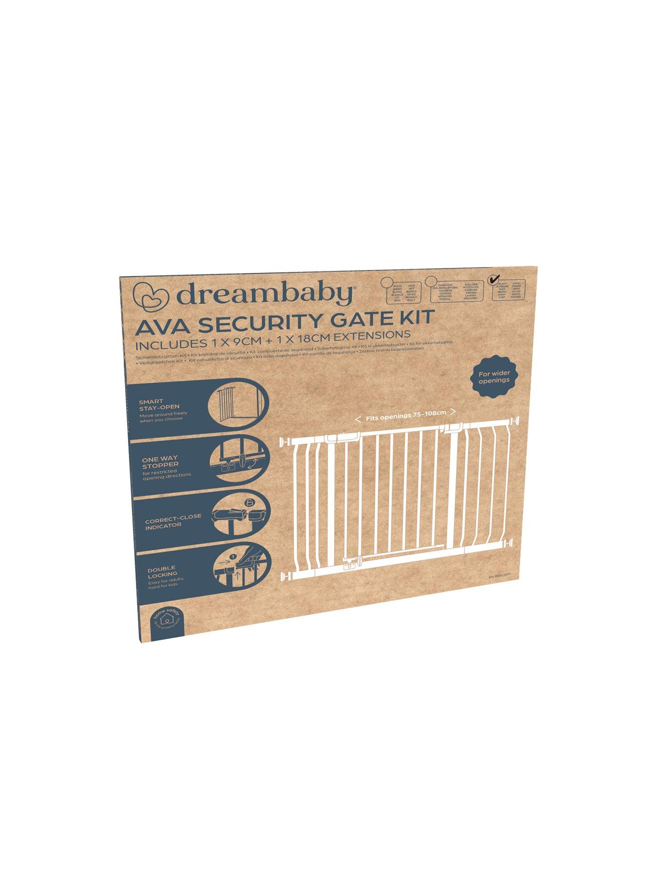 Image 3 of 4 of Dreambaby Ava Gate With 9cm & 18cm Extensions Pressure Fit (75-108cm) - Black