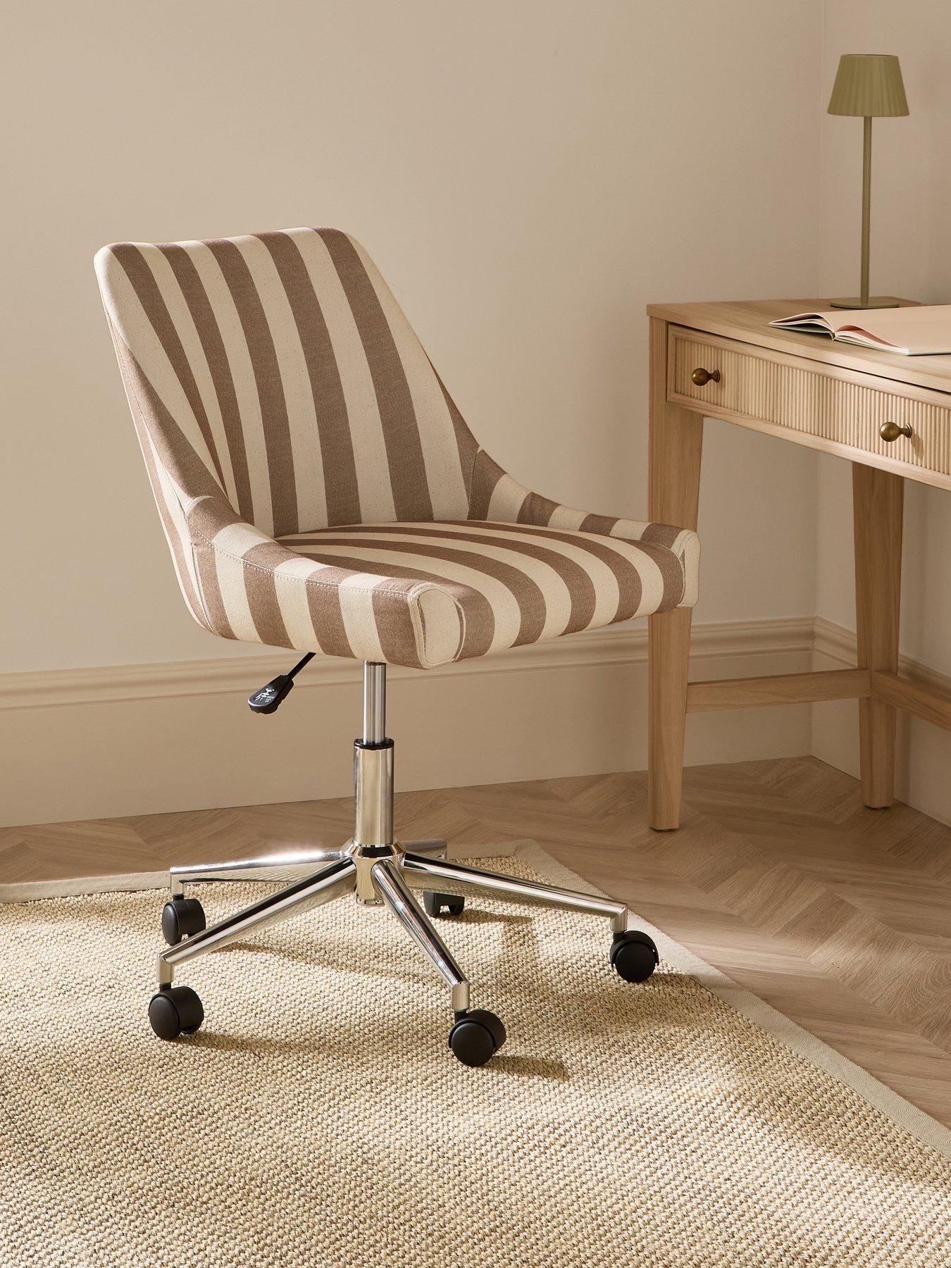 Image 1 of 7 of The Very Collection Blaze Office Chair - Cream Stripe&nbsp;- FSC&reg; Certified