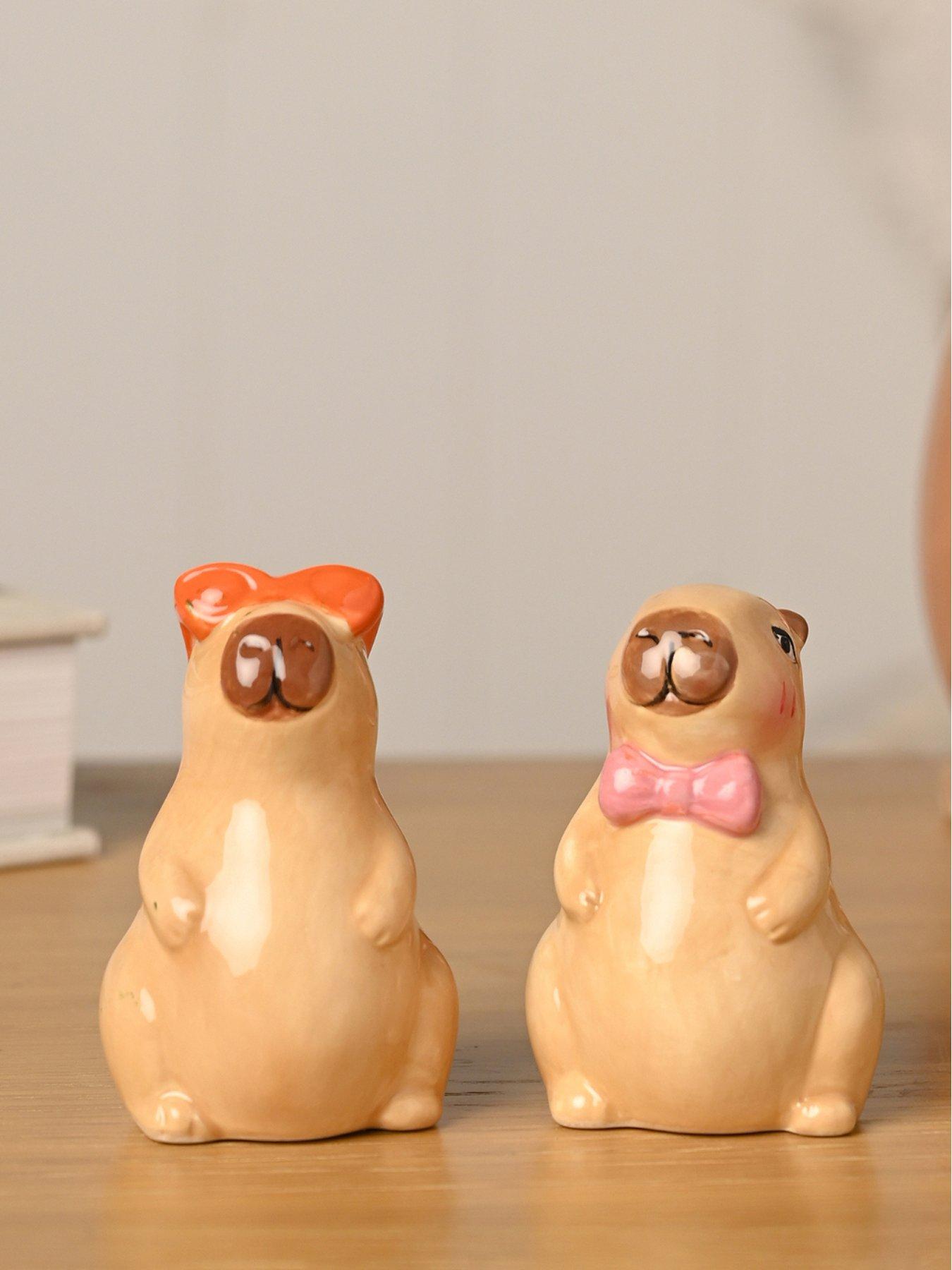 Image 1 of 6 of Hestia The Feel Good Club Capybara Salt &amp; Pepper Pots