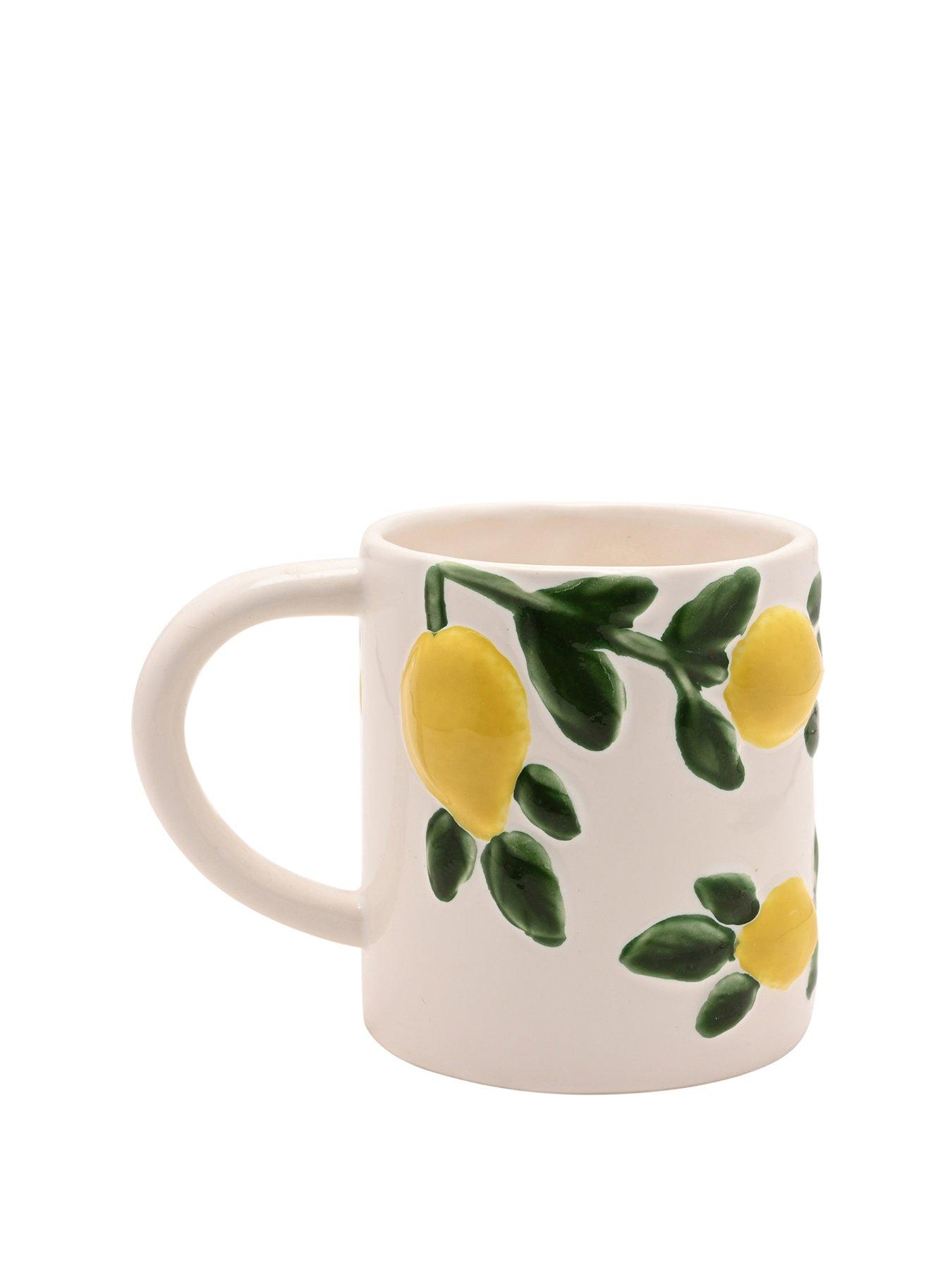 Hestia Lemons Ceramic Mug - Set Of 2