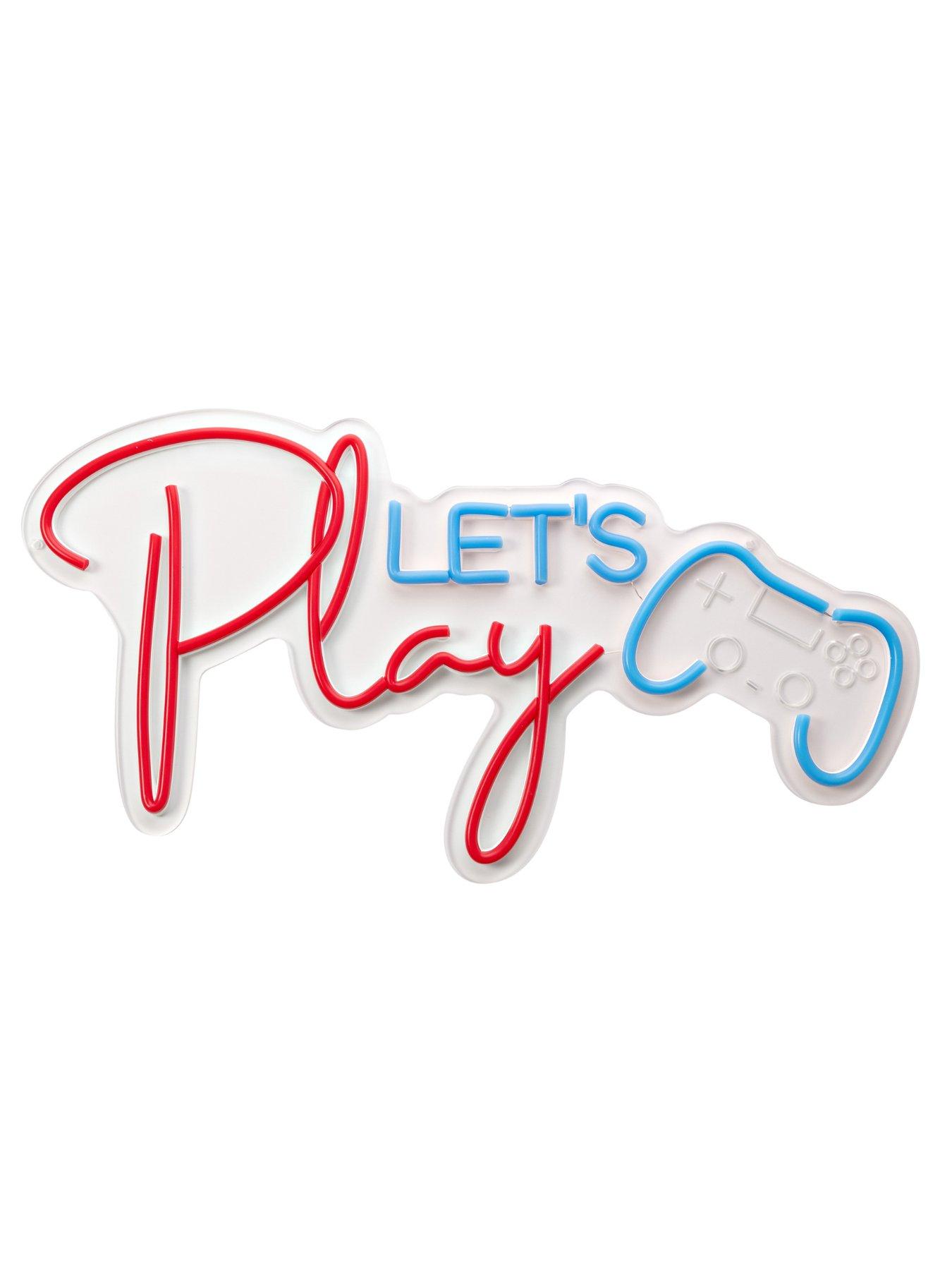 Image 3 of 5 of Hestia Signography Neon Collection Wall Sign With Usb - Let's Play