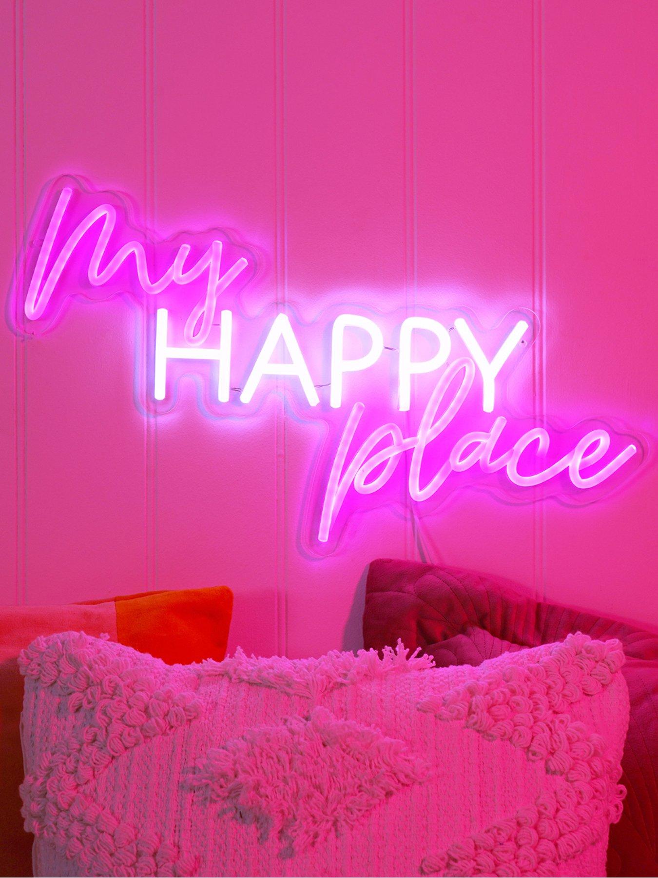 Signography Neon Collection Wall Sign With Usb - My Happy Place